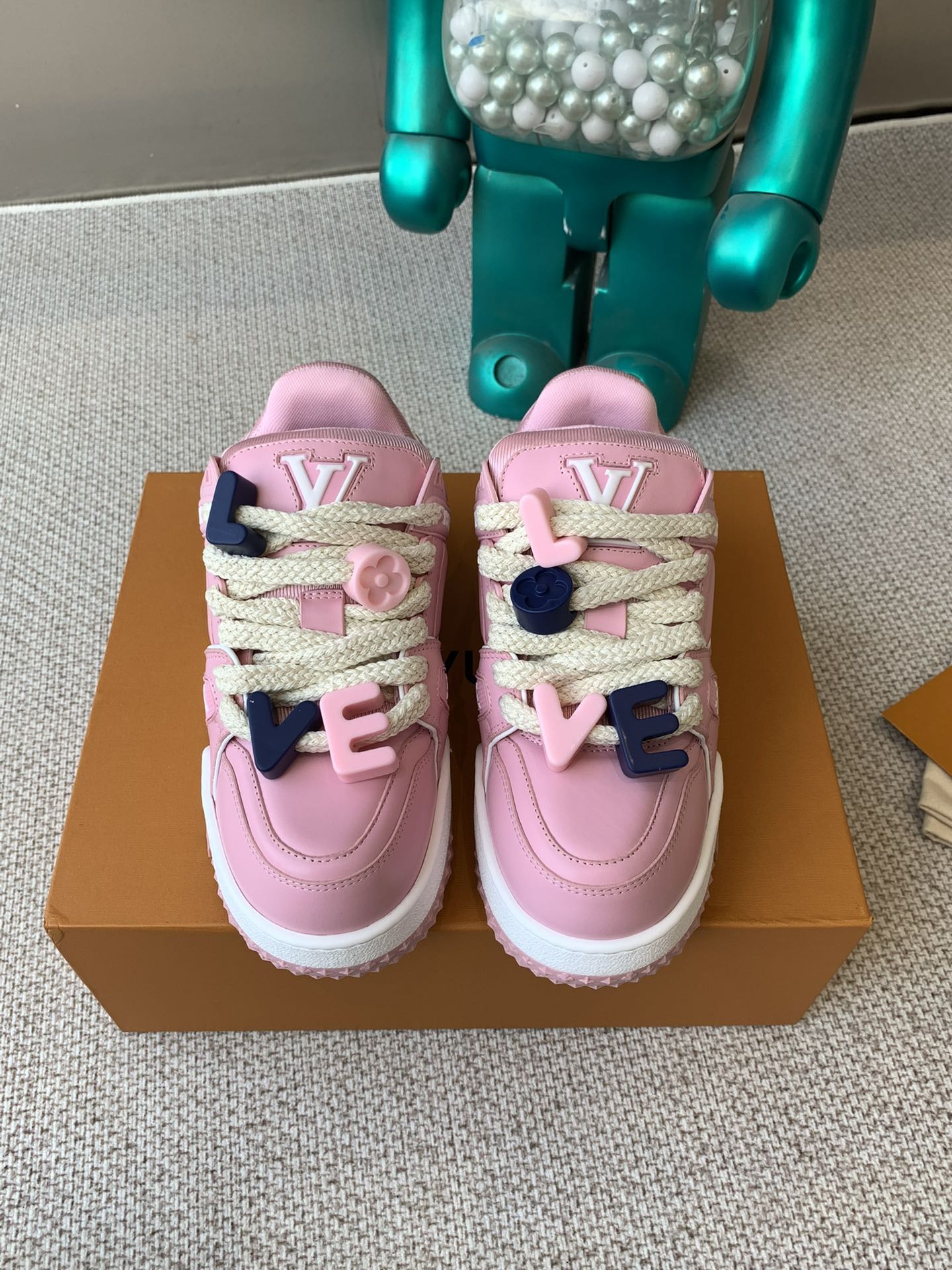 LV Trainer Maxi Sneaker Pink Calfskin