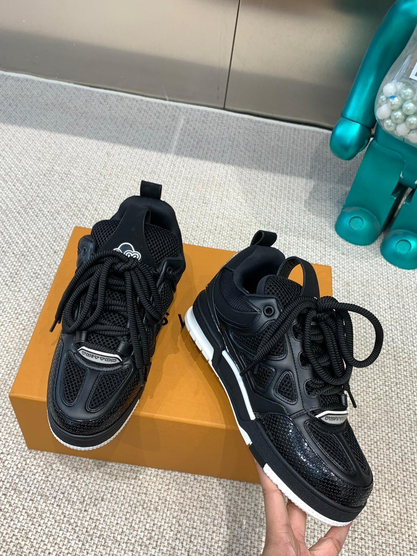 LV Skate Sneaker Black Cowhide