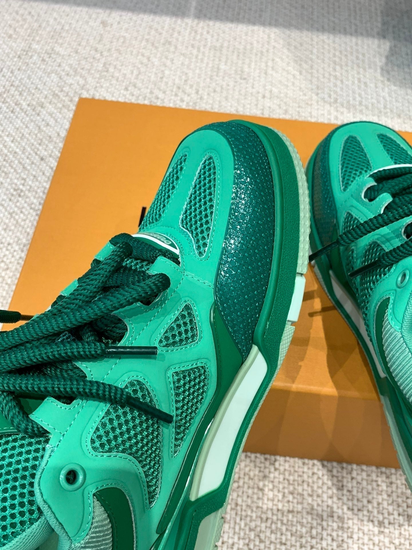 LV Skate Sneaker Green Cowhide