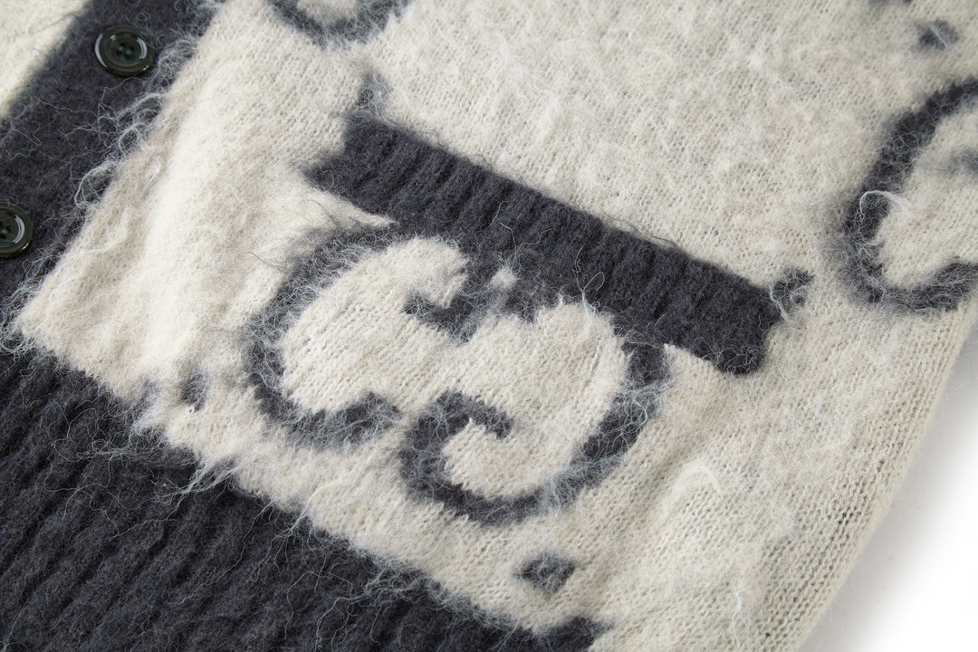 GG 25 Double-sided cardigan Grey Cashmere 0010