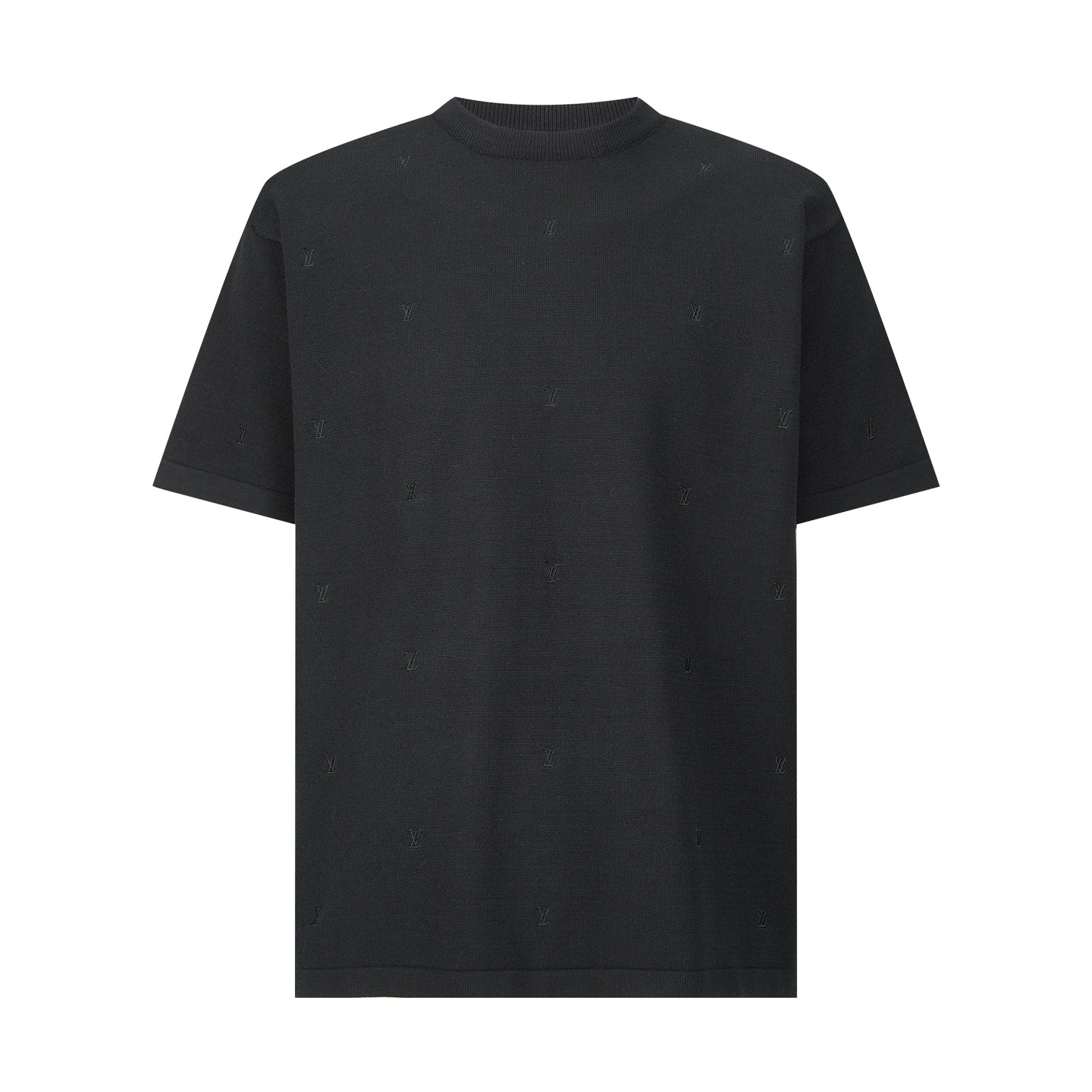LV Minimalist Design T- shirt Black Coton Spandex