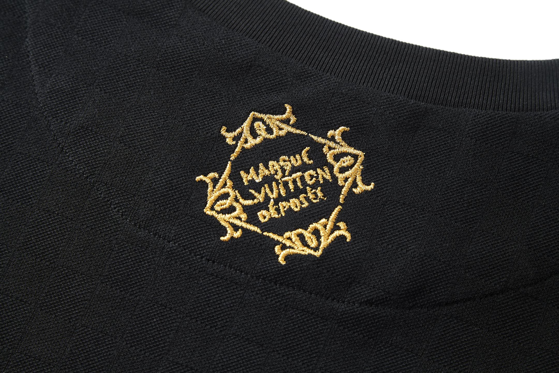 LV Double Sided Logo T-Shirt Black Cotton