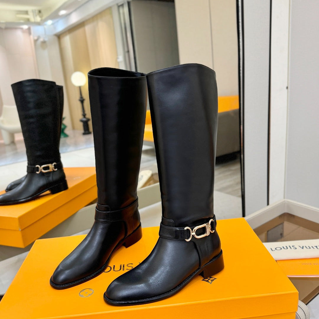 LV 25 Martin Boots 30 Black Calfskin 573885