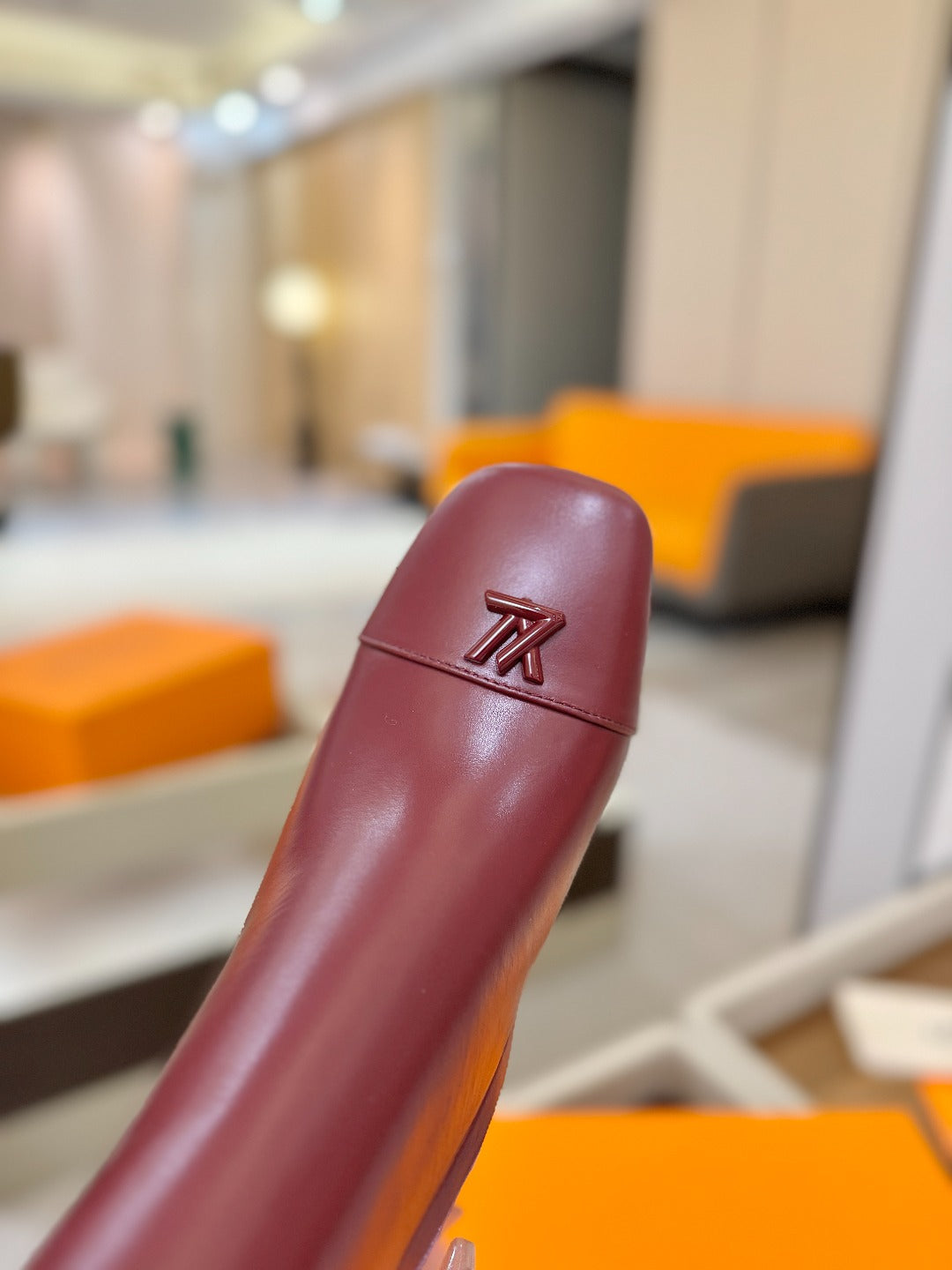 LV Ankle Boots 90 Burgundy Sheepskin 573715