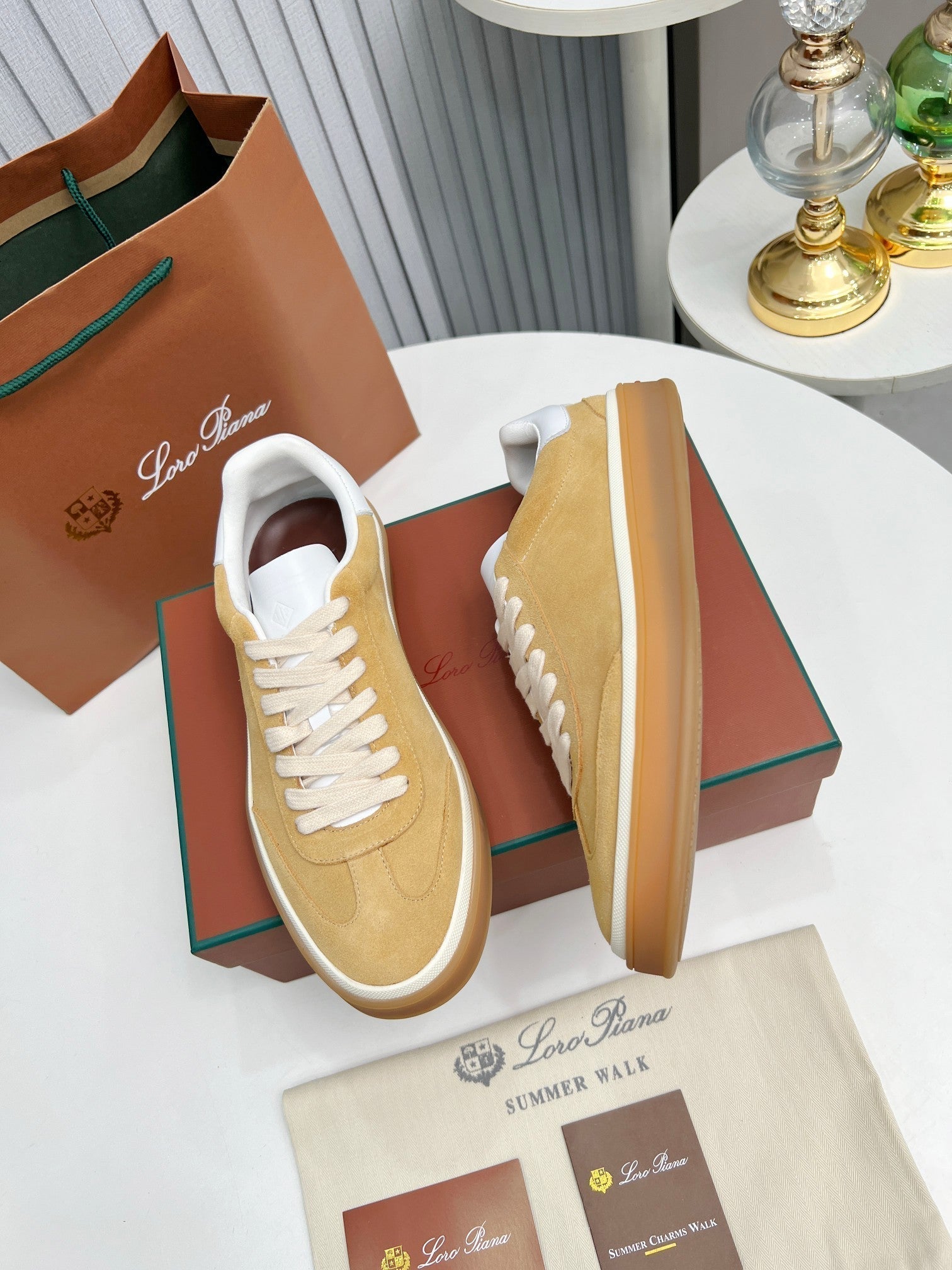 LP TENNIS WALK SNEAKERS TAWNY SUEDE