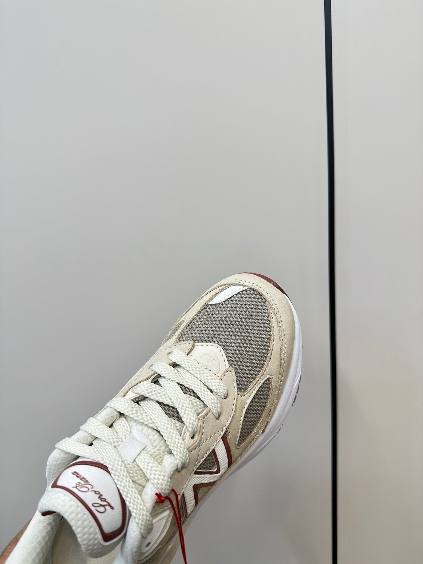 LP x NB 990v6 Sneaker 45mm In Ivory White Mix Grey Suede And Mesh Fabric 989828