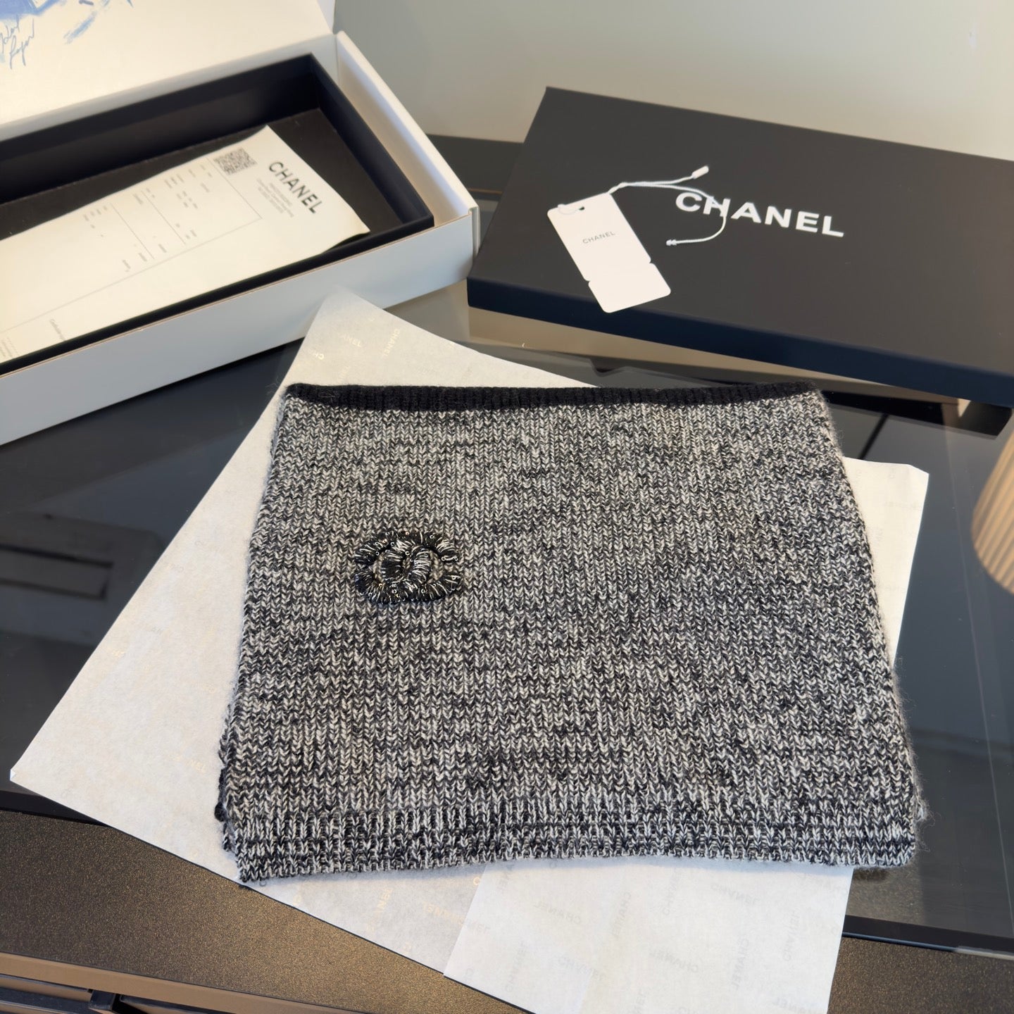 CC 25 Classic Scarf 170cm Gray Wool 293469