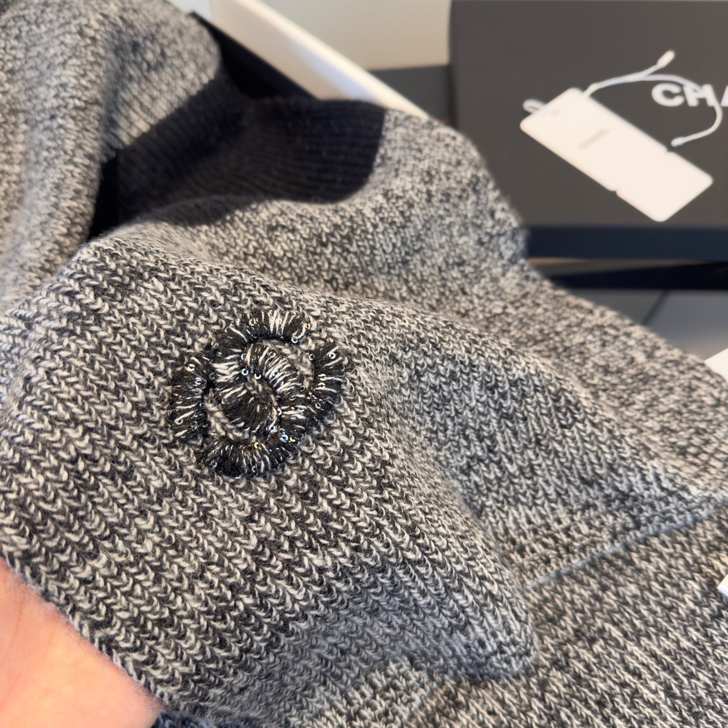 CC 25 Classic Scarf 170cm Gray Wool 293469