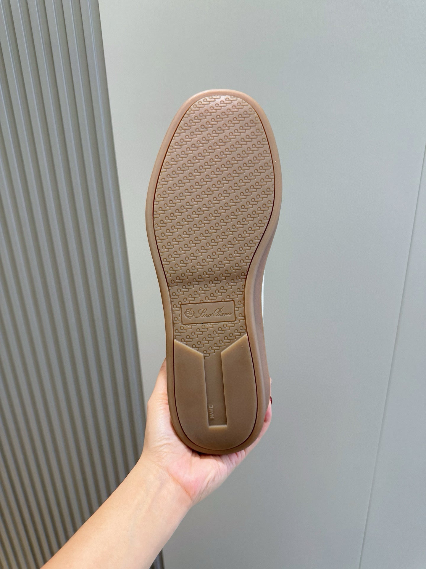 LP 2025 Tennis Walk Sneaker Natural Mix Caramel Calfskin Canvas