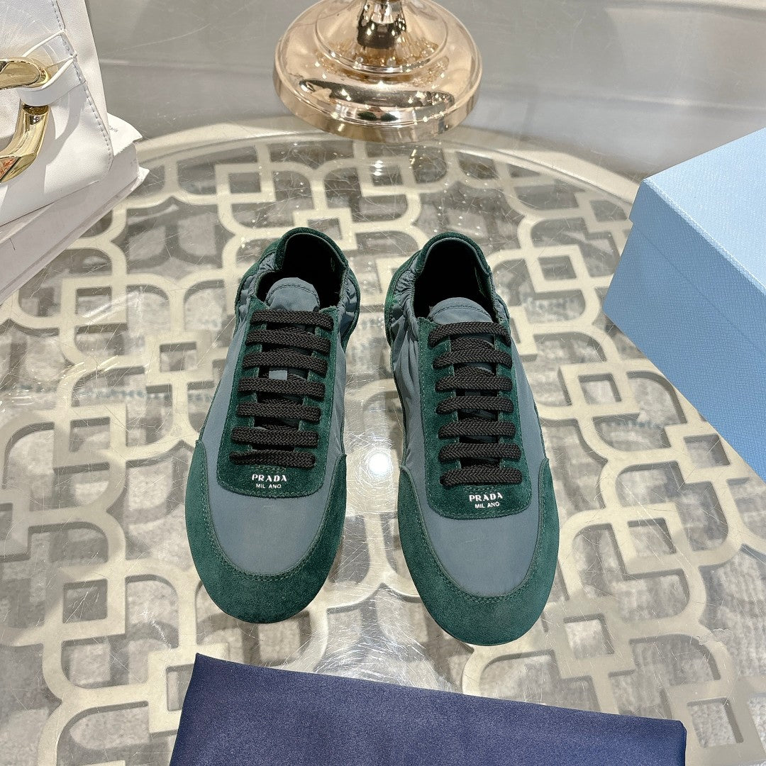 PRA 26S Casual Sneaker Dark Green Canvas Suede 625960