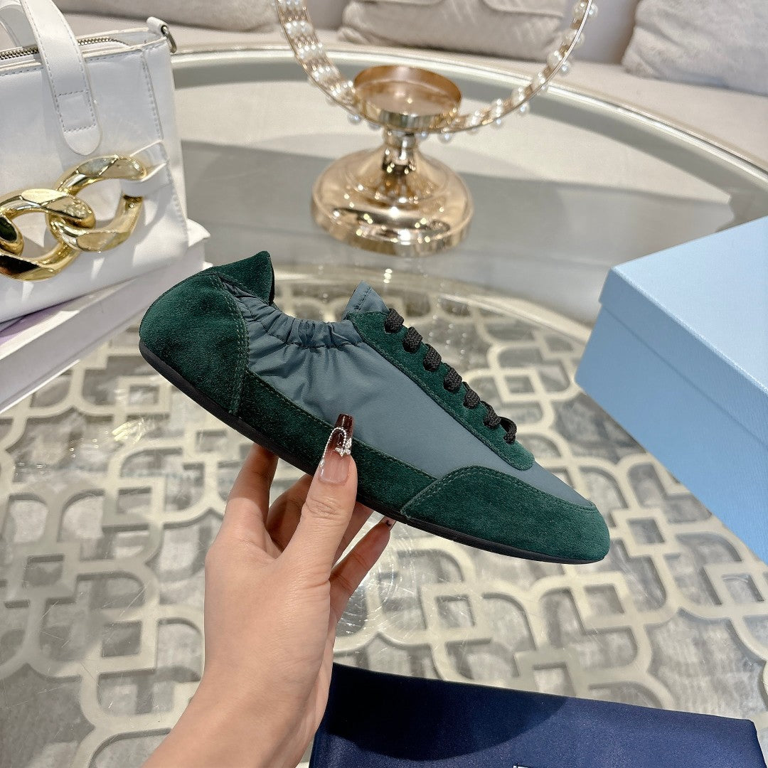 PRA 26S Casual Sneaker Dark Green Canvas Suede 625960