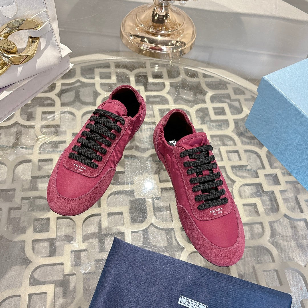 PRA 26S Casual Sneaker Wine Red Canvas Suede 625961