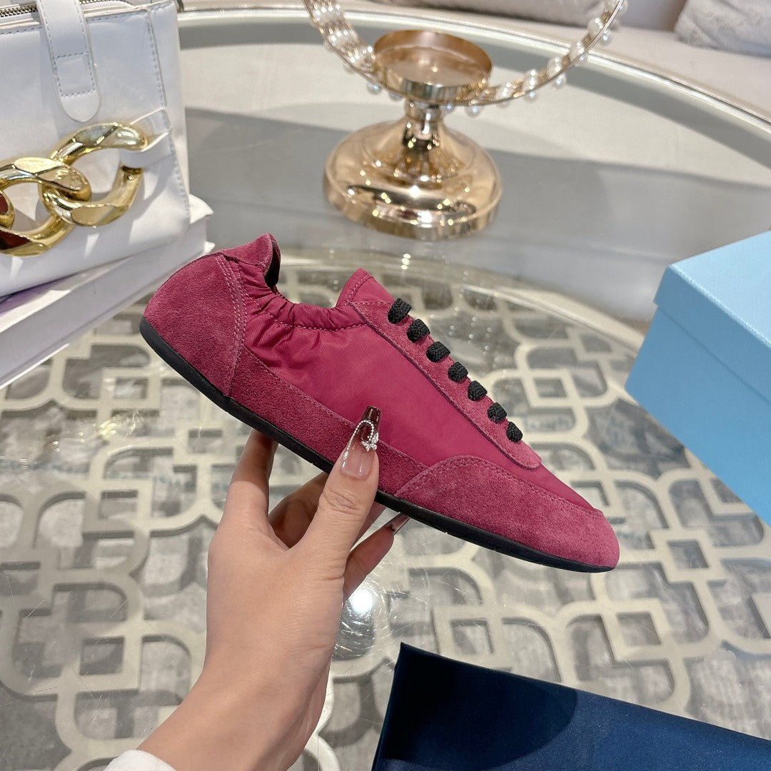 PRA 26S Casual Sneaker Wine Red Canvas Suede 625961