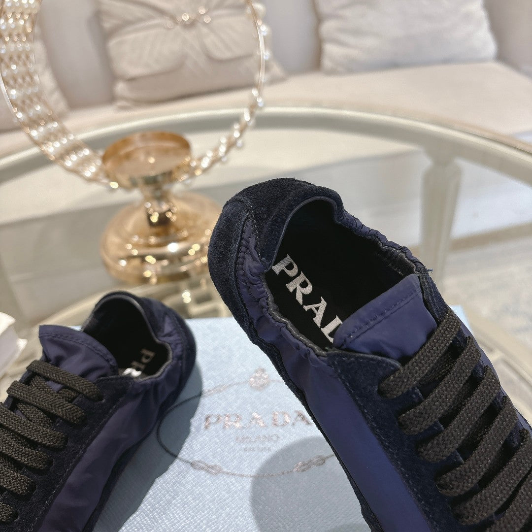 PRA 26S Casual Sneaker Black Navy Blue Canvas Suede 625964