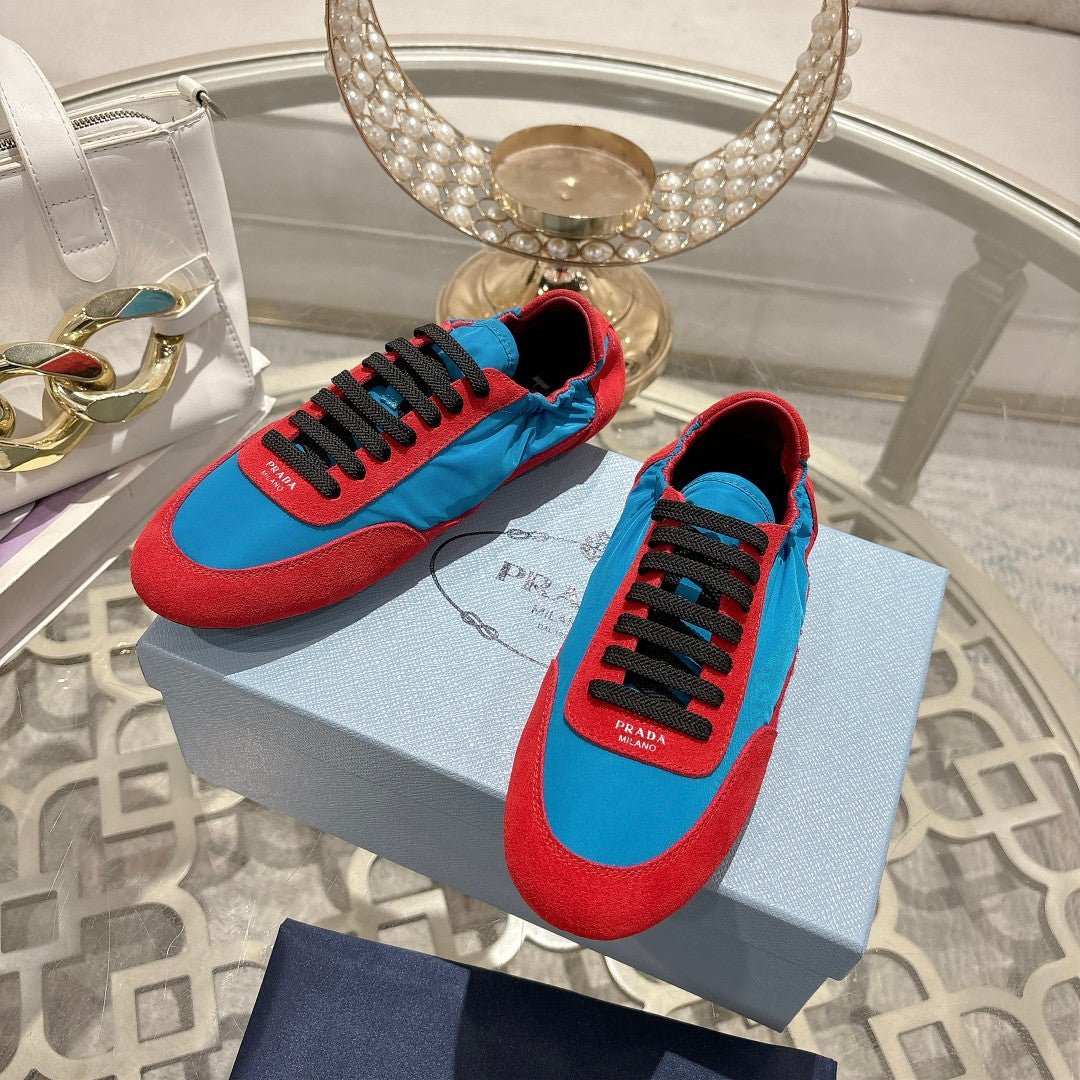 PRA 26S Casual Sneaker Blue Red Canvas Suede 625954