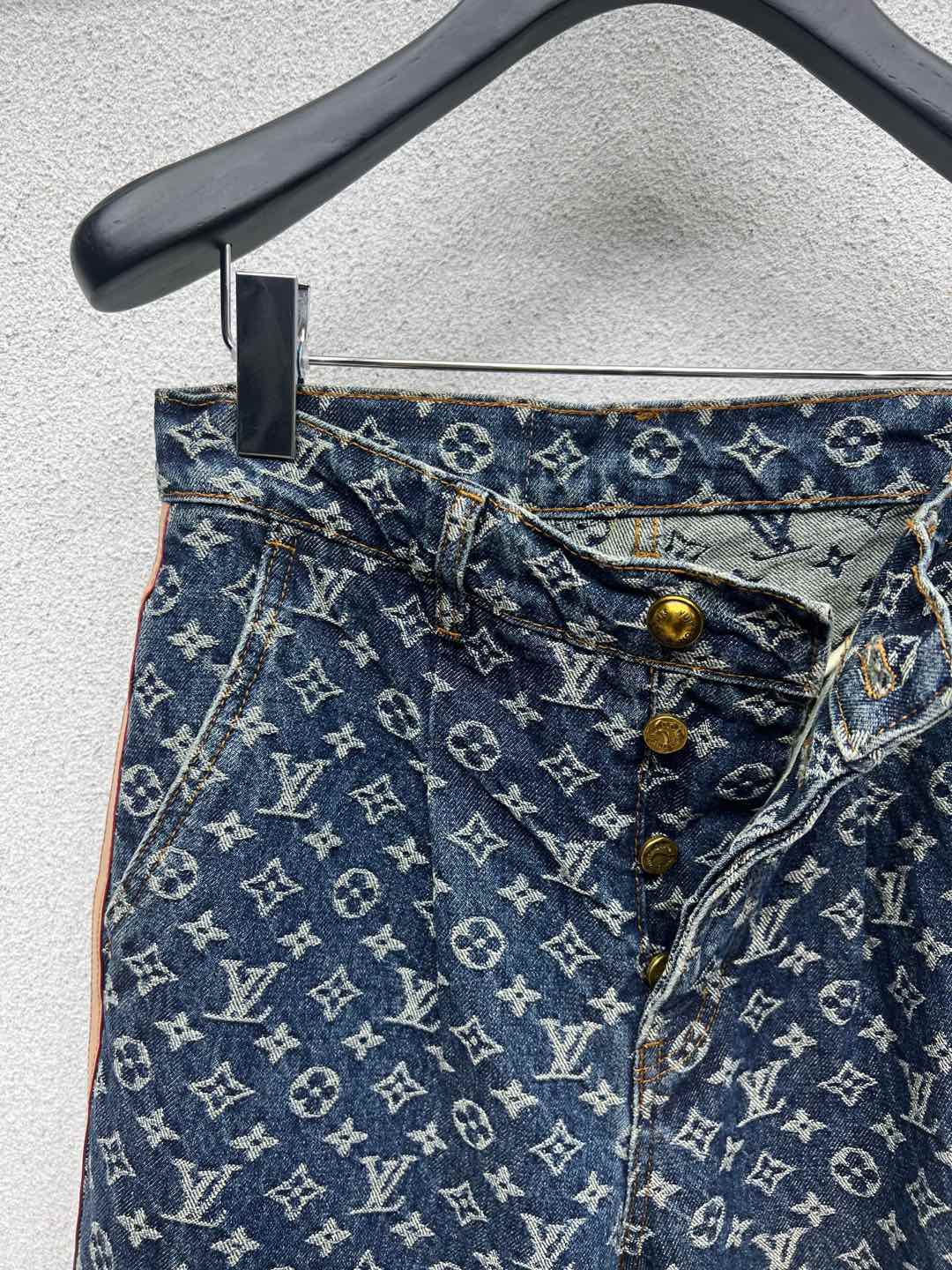 LV Monogram Denim Tailored Pants