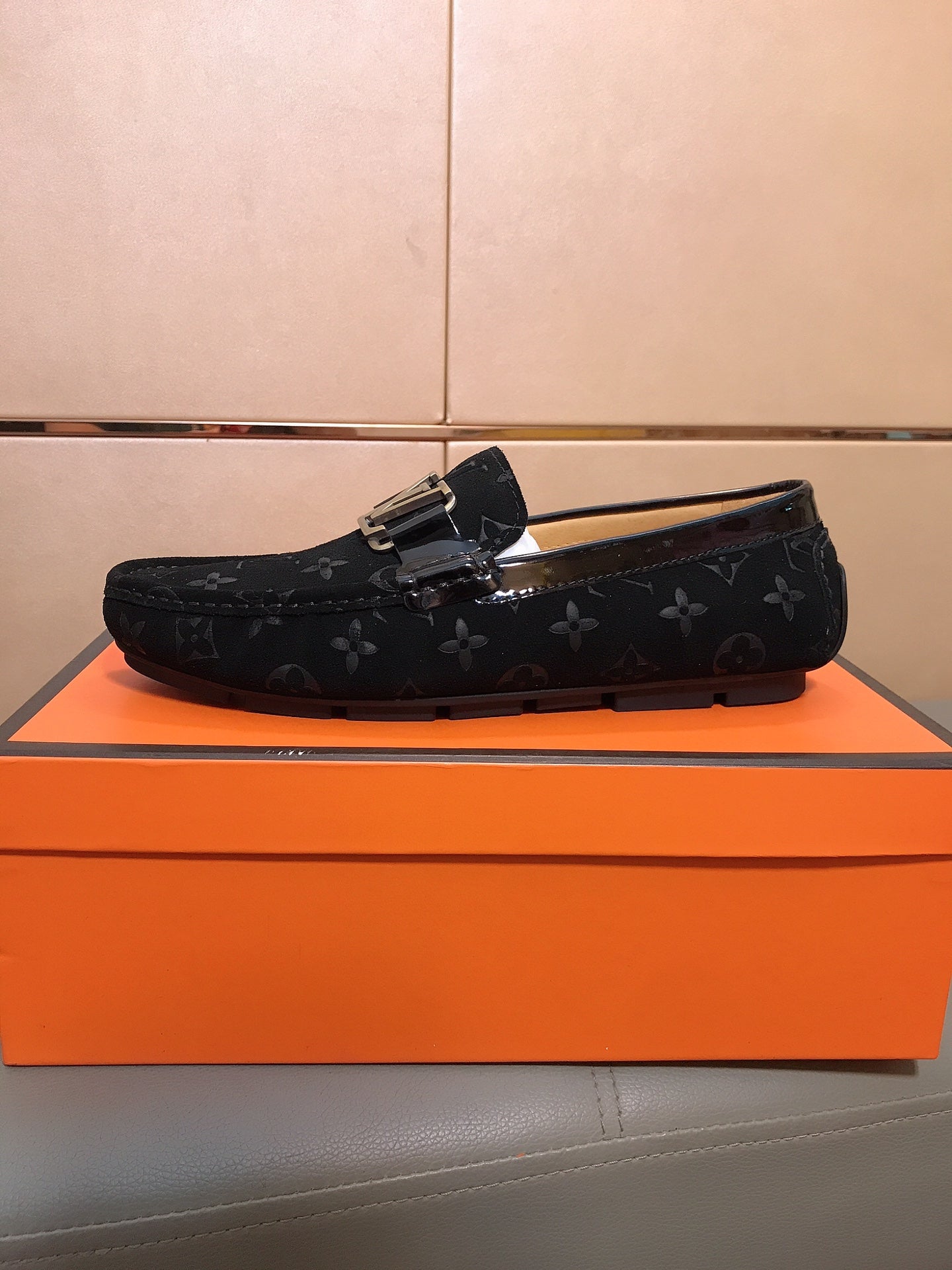 LV LOAFERS IN BLACK MONOGRAM SUEDE
