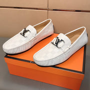 LV LOAFERS IN WHITE DAMIER CALFSKIN