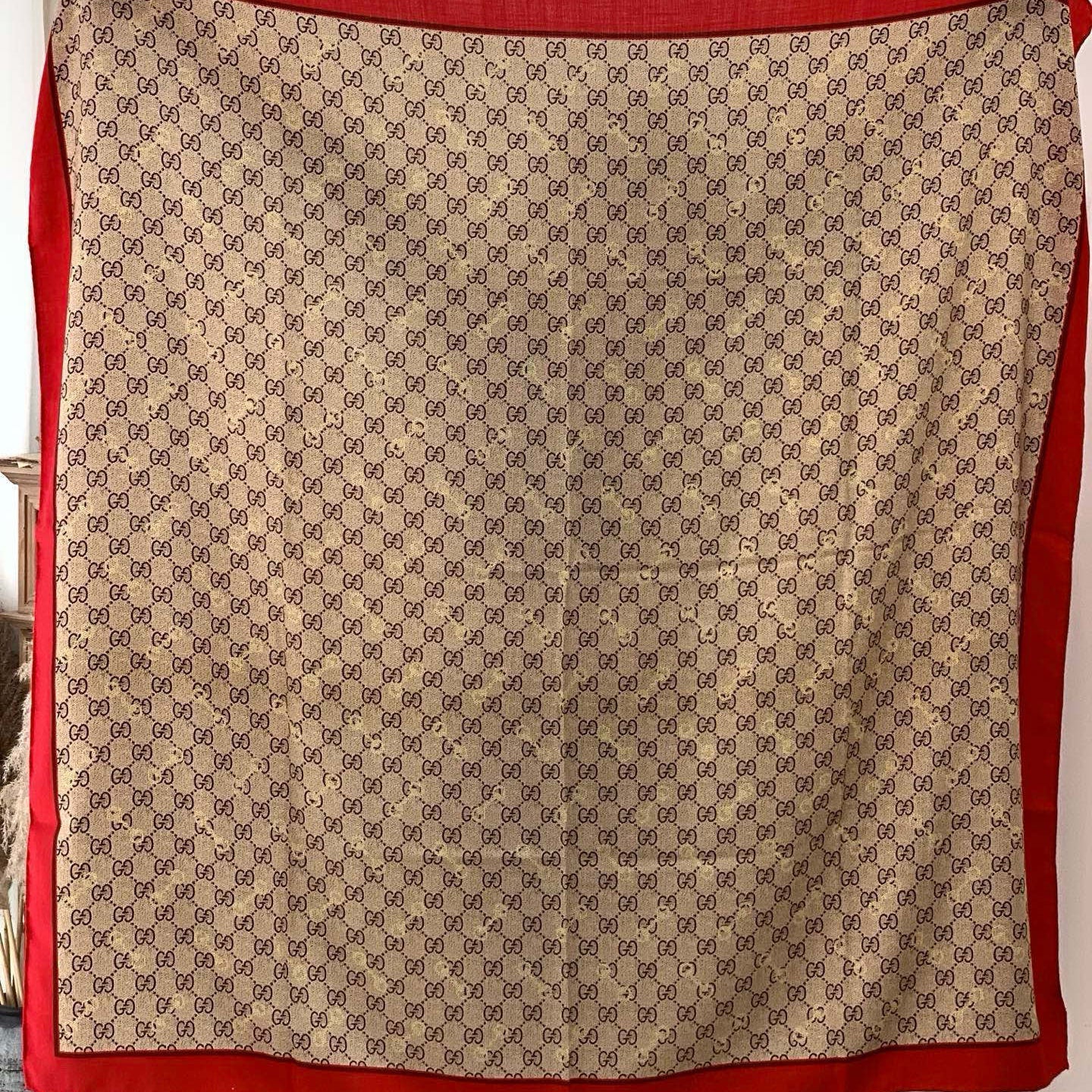 GG Classic 135CM Beige Red Cashmere 287699