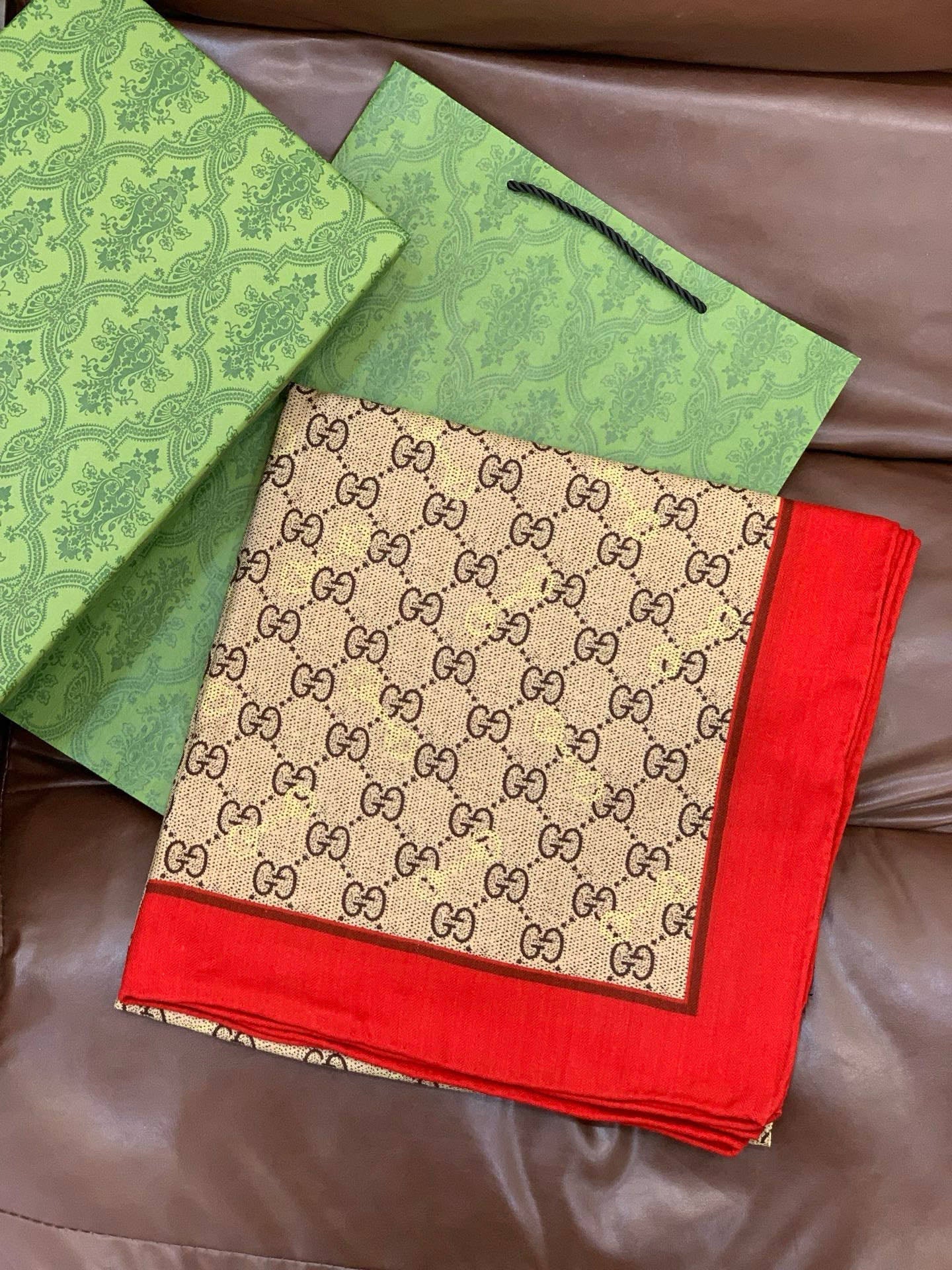 GG Classic 135CM Beige Red Cashmere 287699