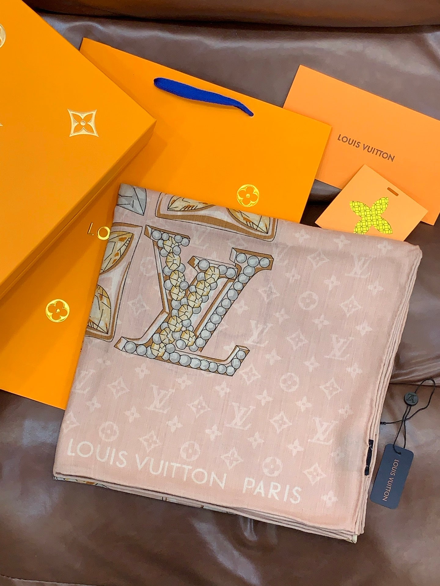 LV X TM Scarf 135CM Light Pink Cashmere 293192