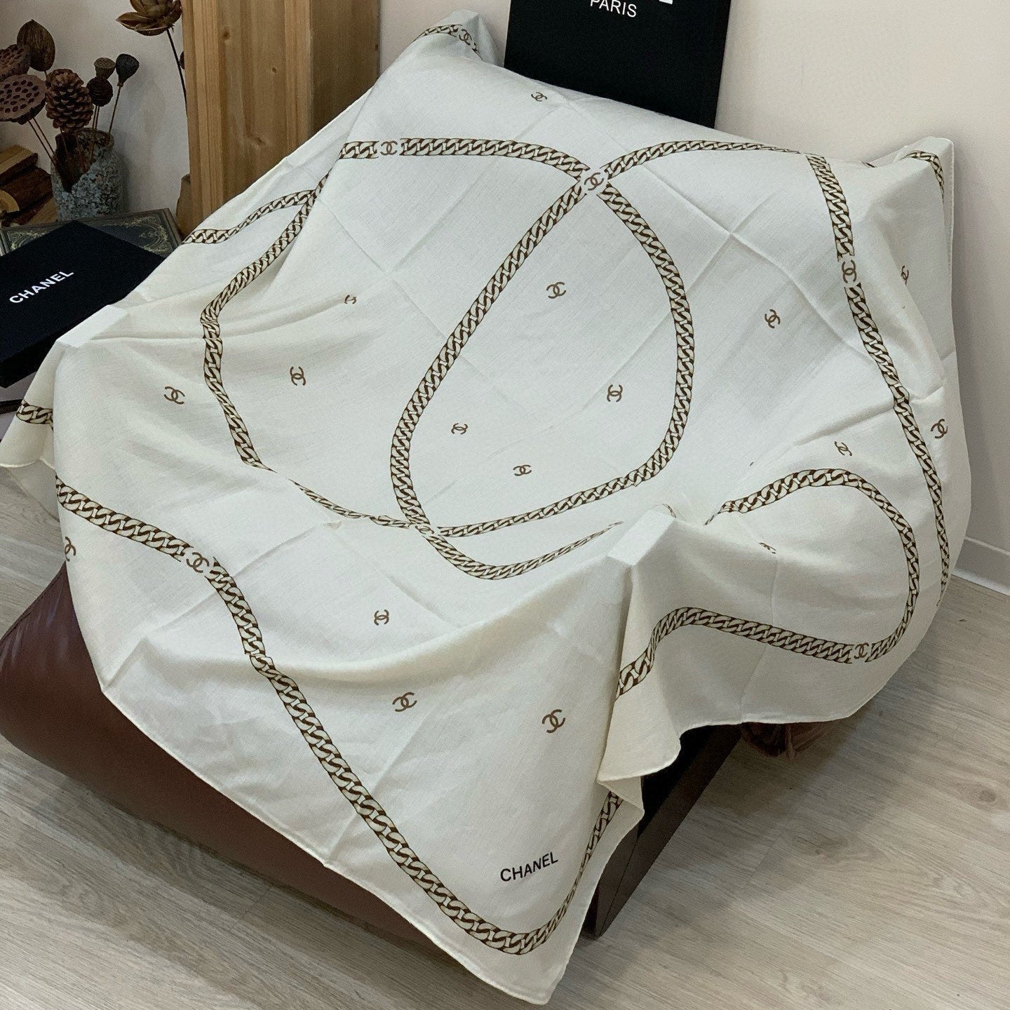 CC 25 Scarf 140cm White Cashmere 293264