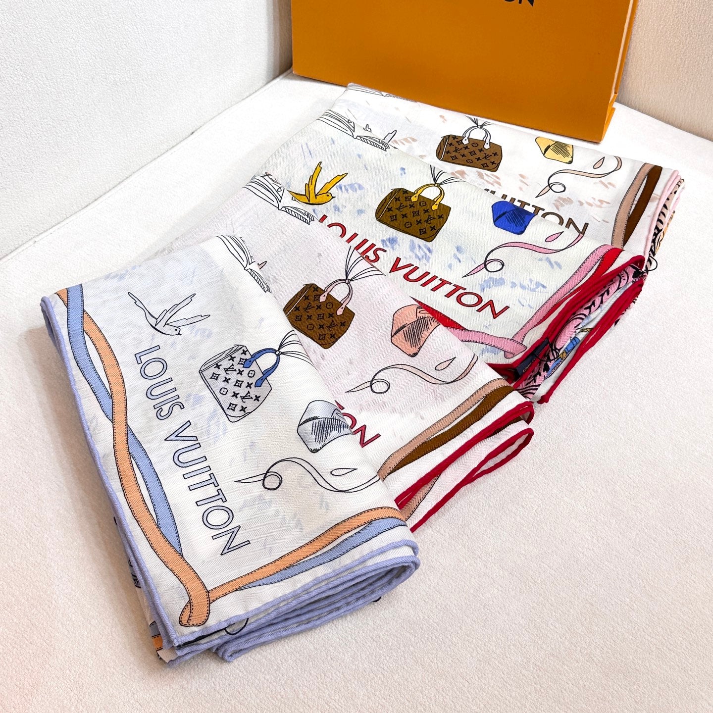 LV urkish Hot Air Balloon Scarf 140cm Colorful Cashmere 971102