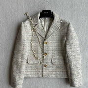 Celine 25 Coat Beige Polyester Cotton