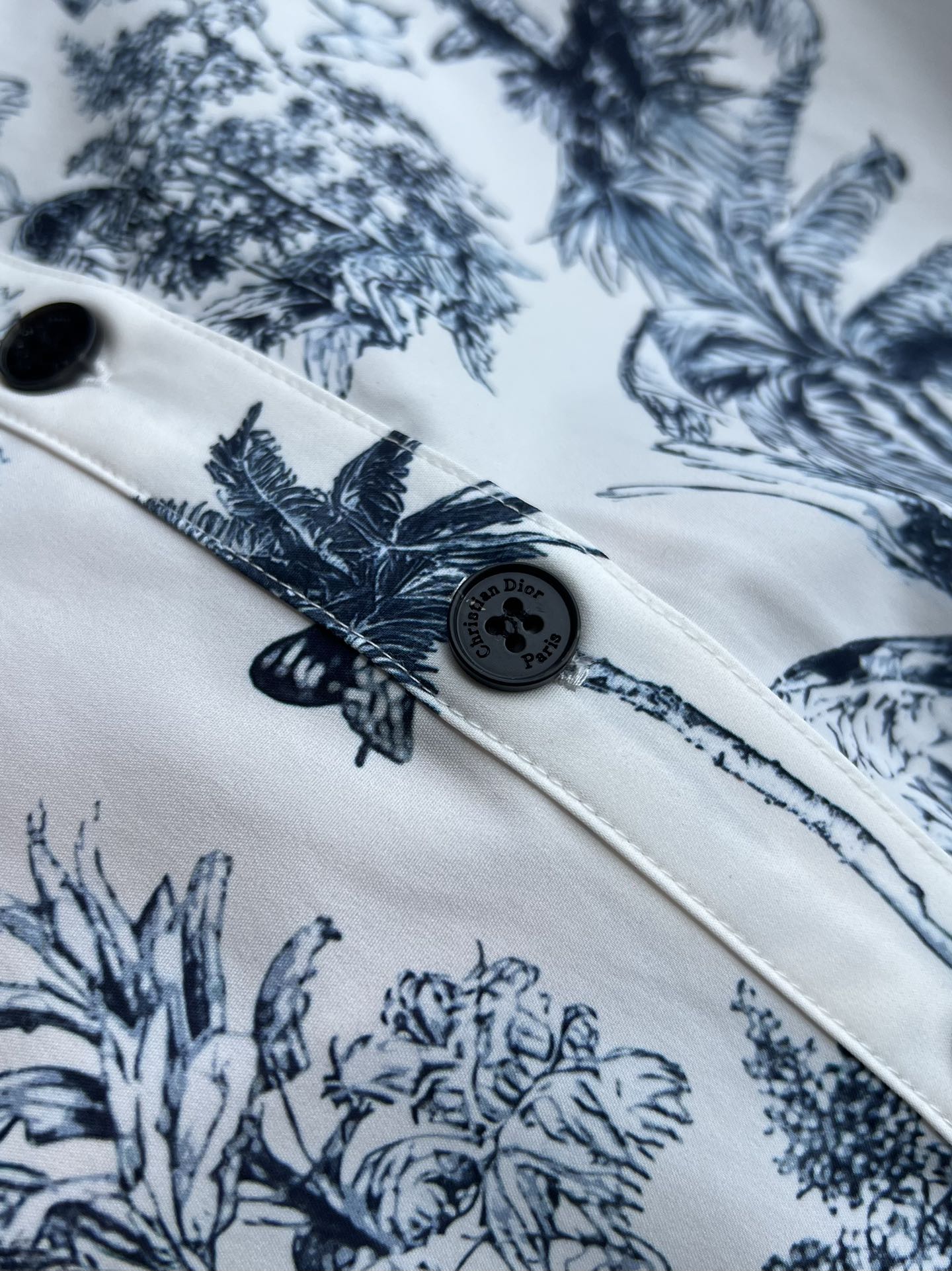 CD 25 Painting Waist Sleeveless Dress White Blue Cotton Polyester