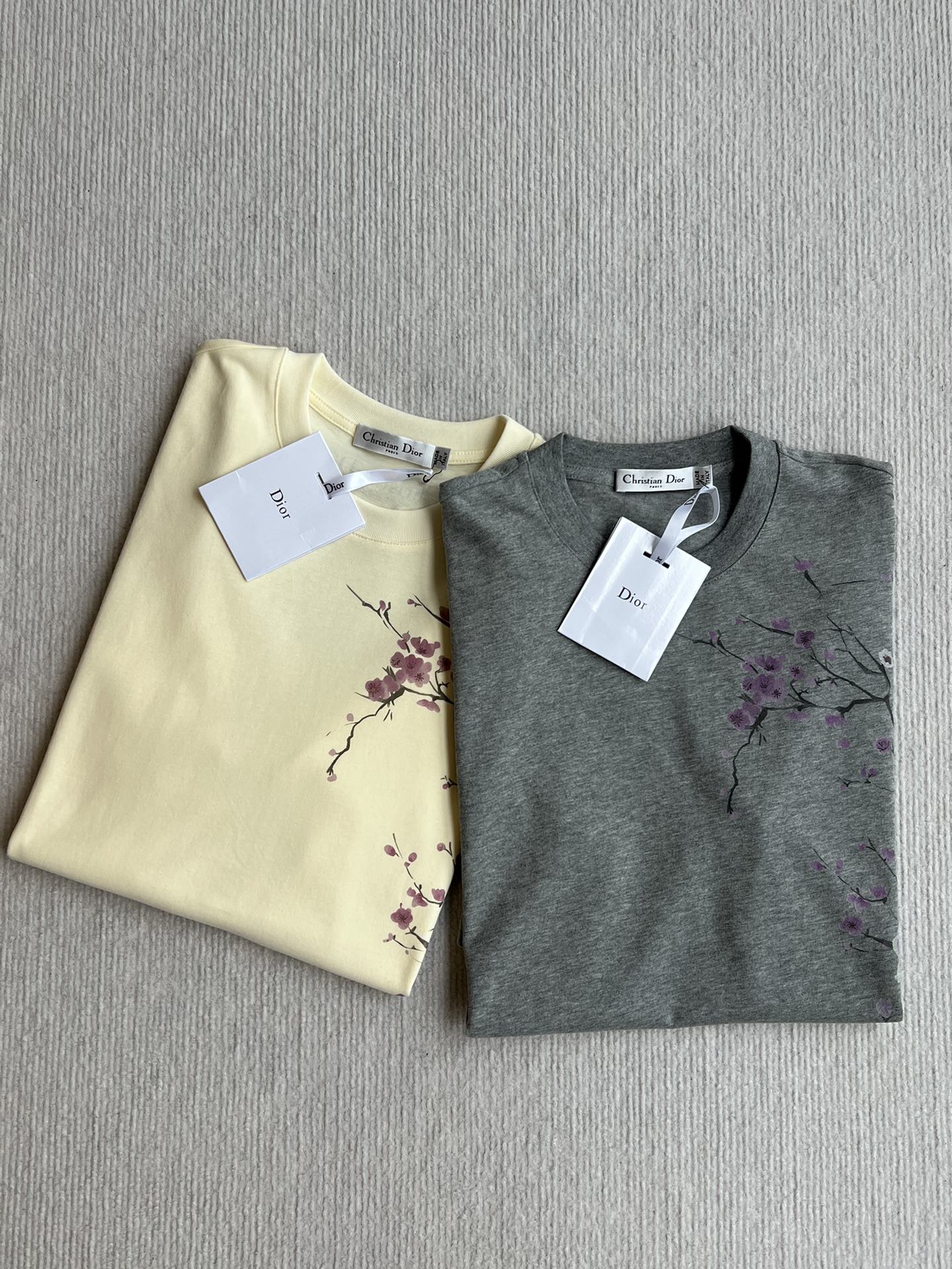 CD 25 Plum Blossom Floral Short-sleeved Top Cotton