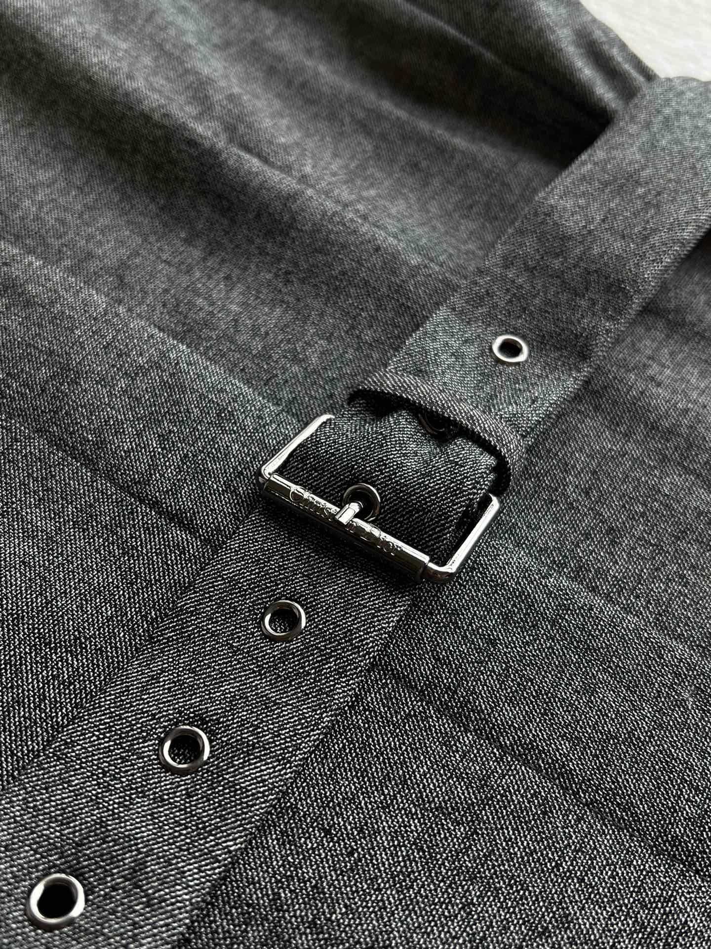 CD 25 Dress Black Gray Polyester Cotton