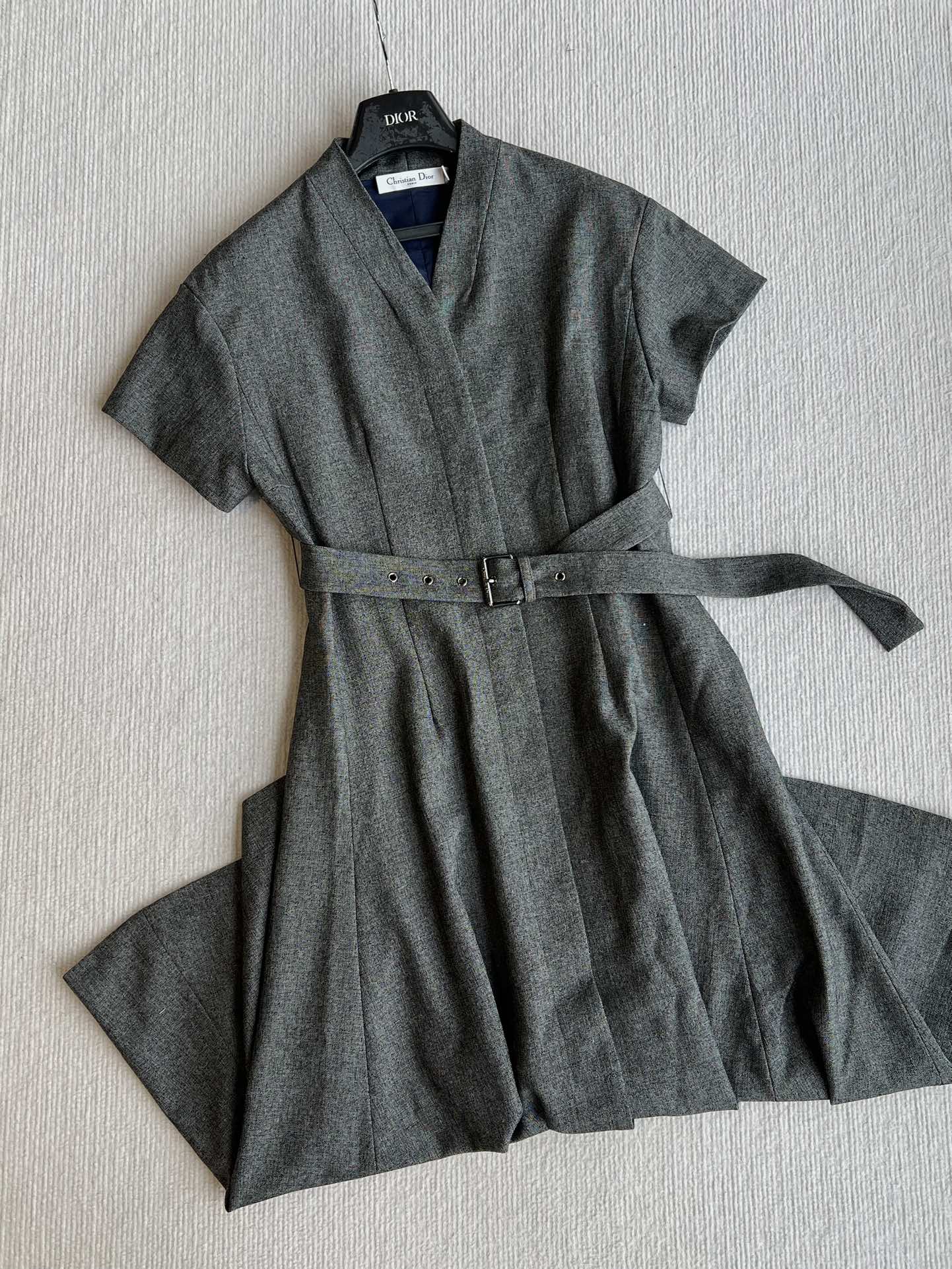 CD 25 Dress Black Gray Polyester Cotton