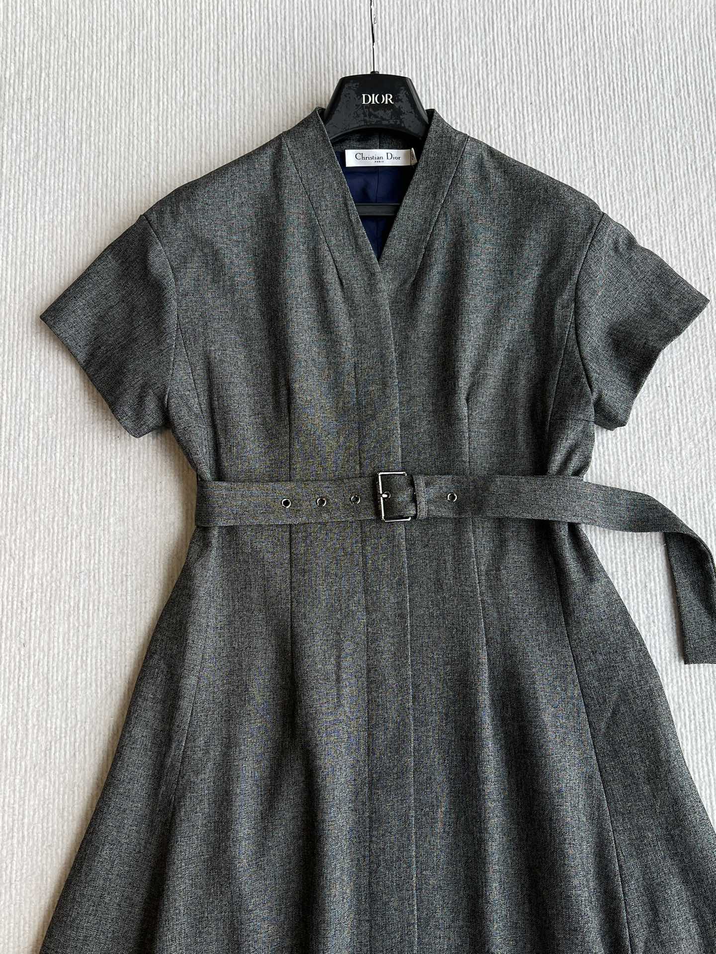 CD 25 Dress Black Gray Polyester Cotton