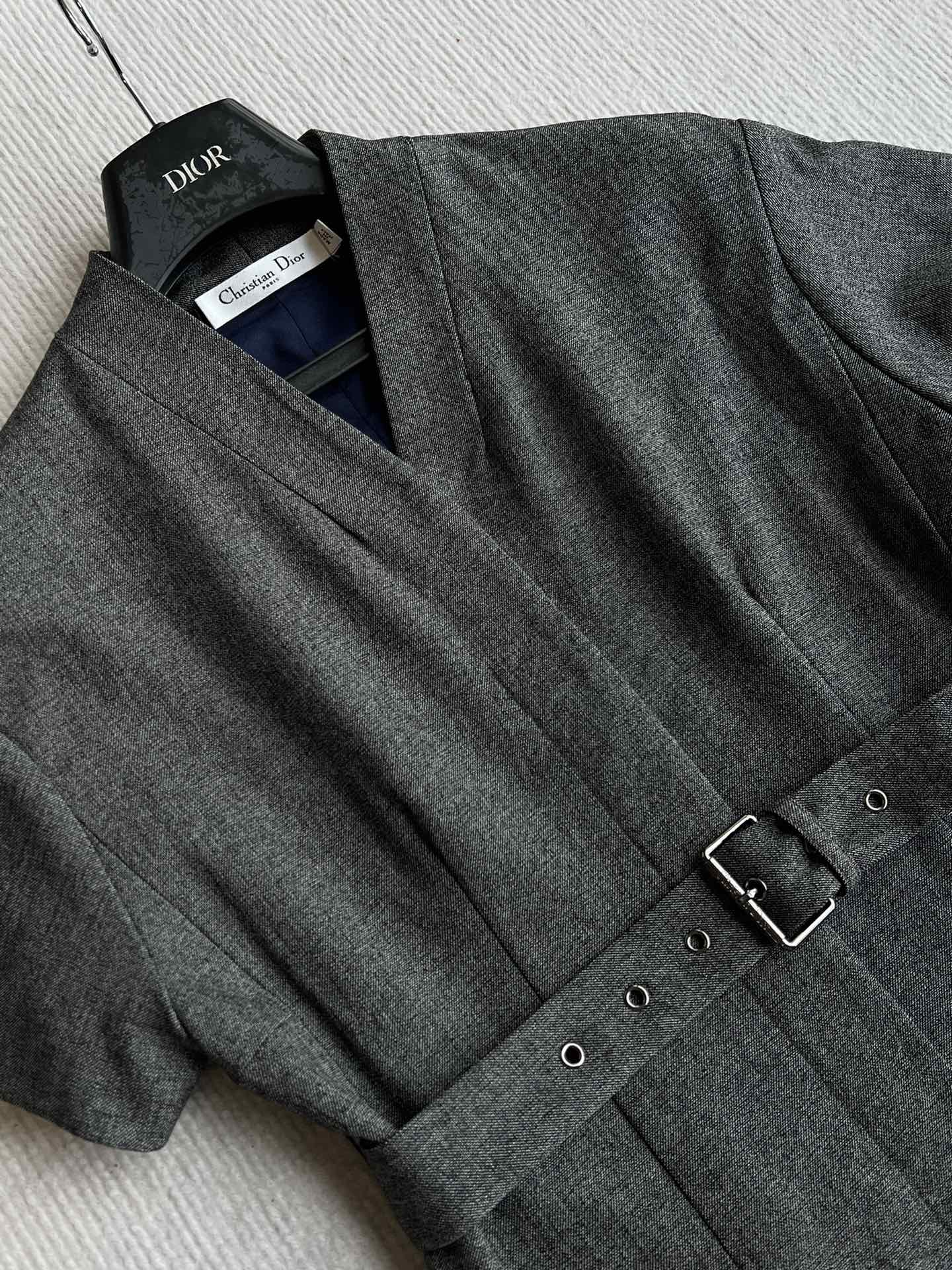 CD 25 Dress Black Gray Polyester Cotton