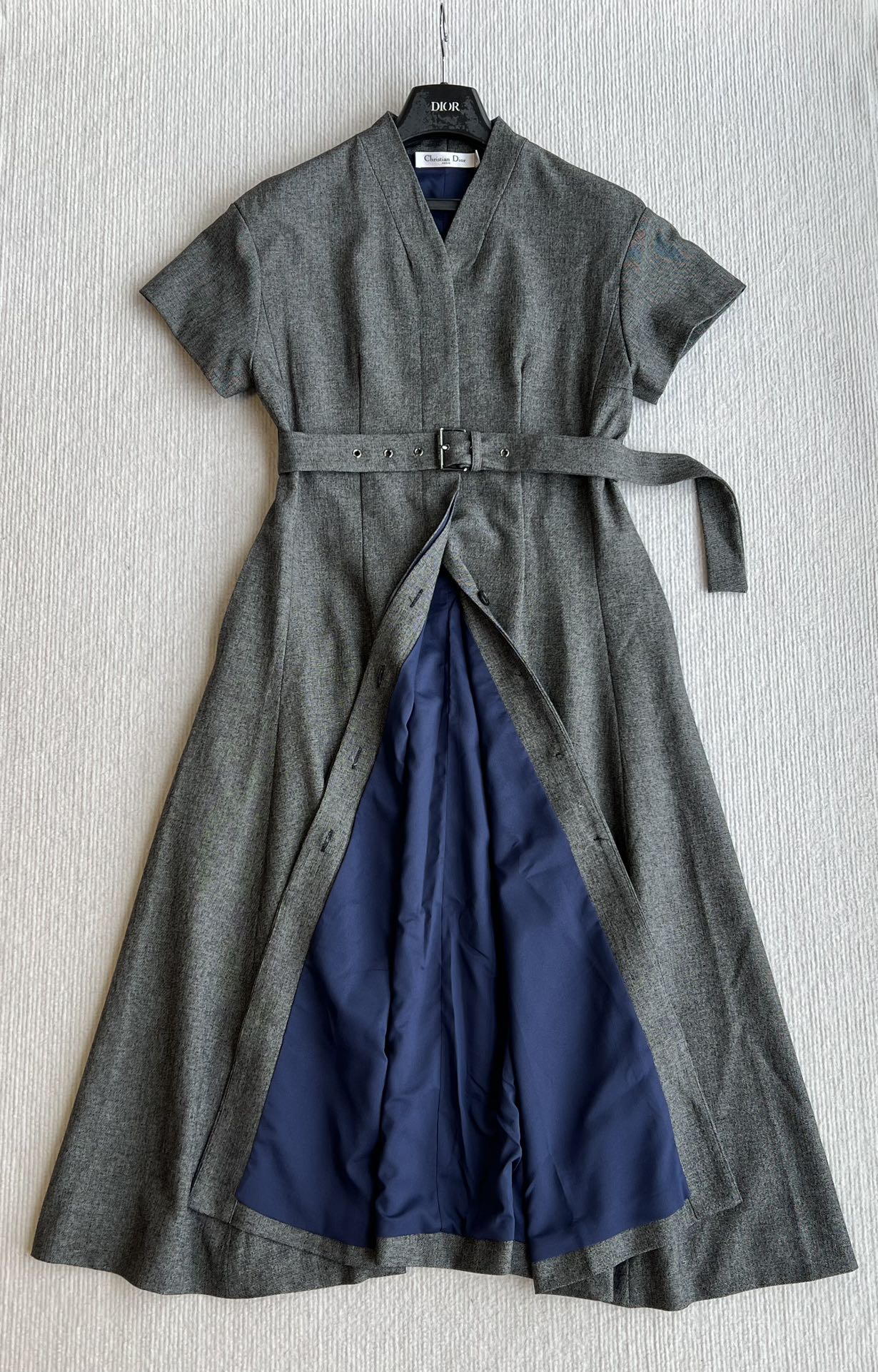 CD 25 Dress Black Gray Polyester Cotton