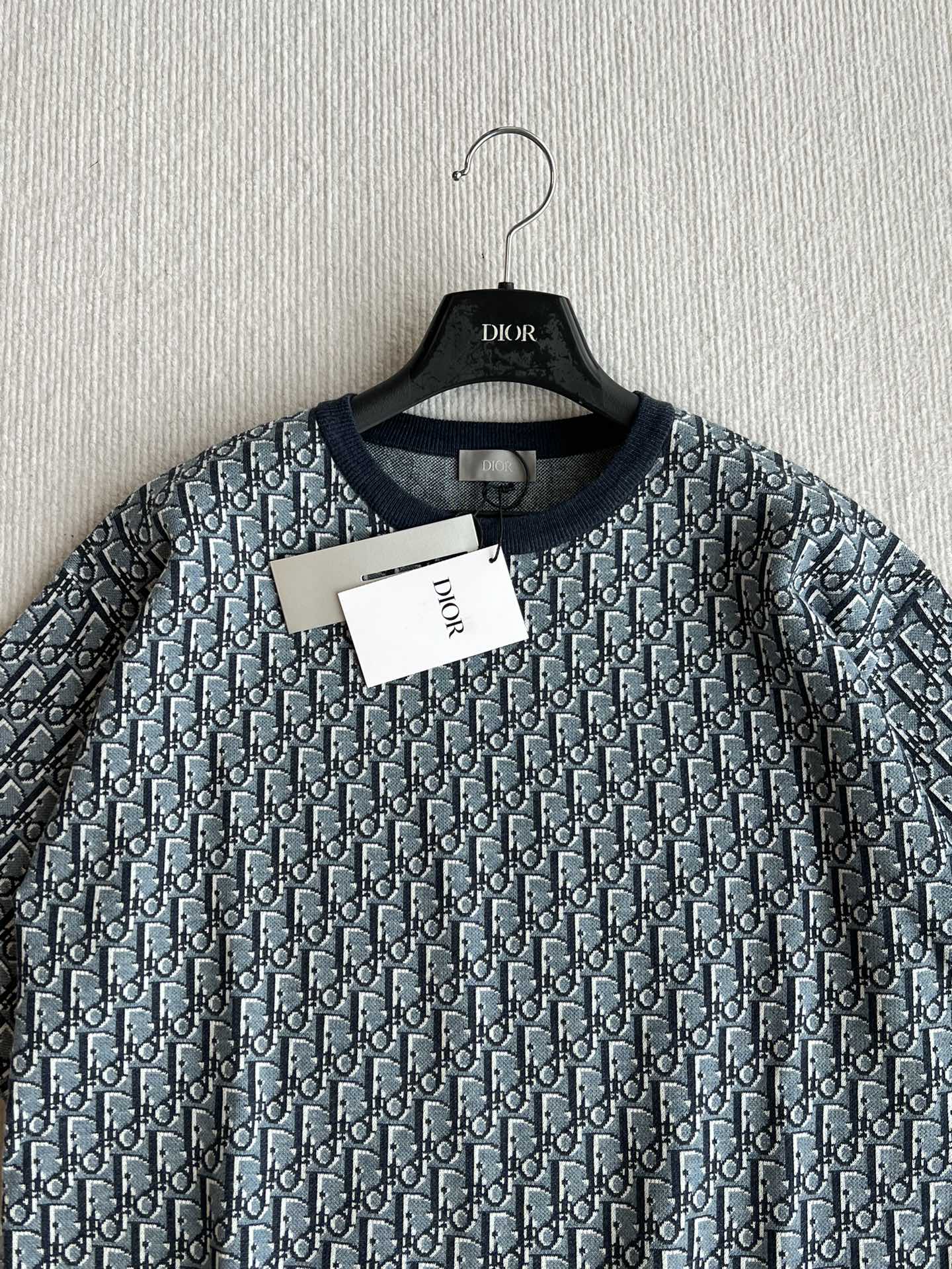 CD 25 Monogram Blue Gray Cotton