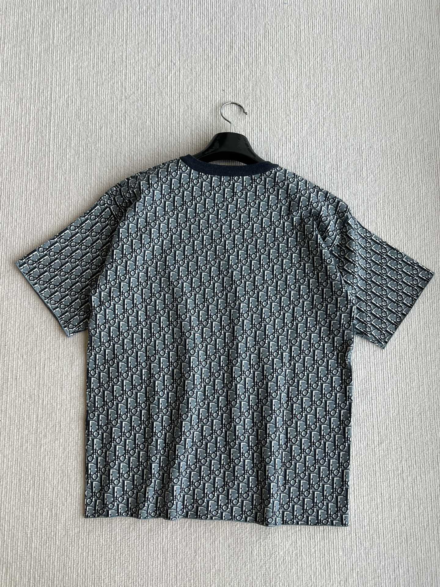 CD 25 Monogram Blue Gray Cotton