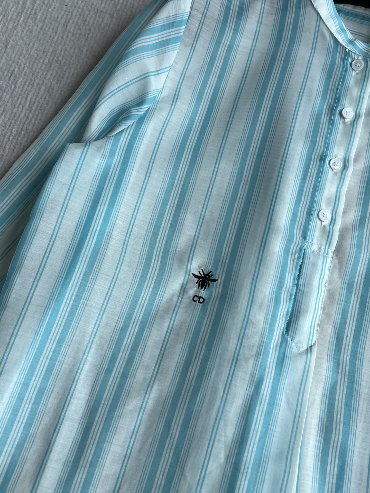 CD 25 Striped Shirt Blue Cotton