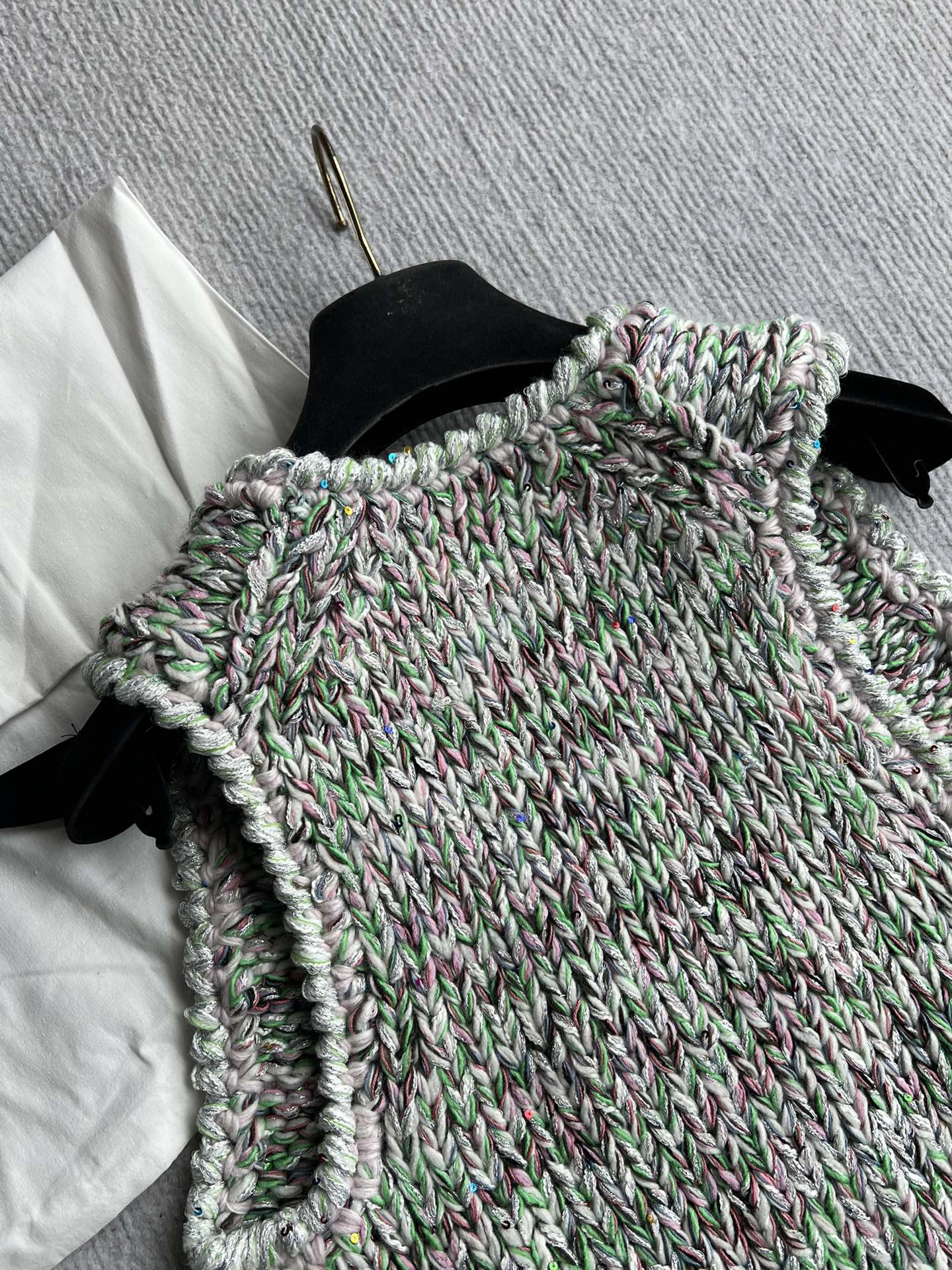 Chanel 2025 Vest Green Wool Cotton 318430
