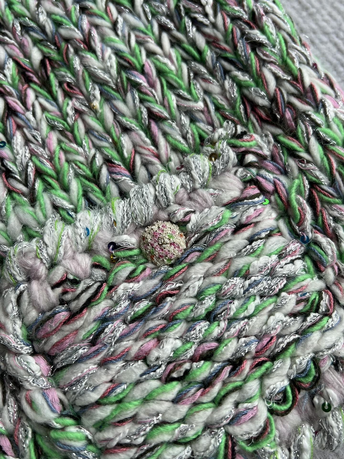 Chanel 2025 Vest Green Wool Cotton 318430