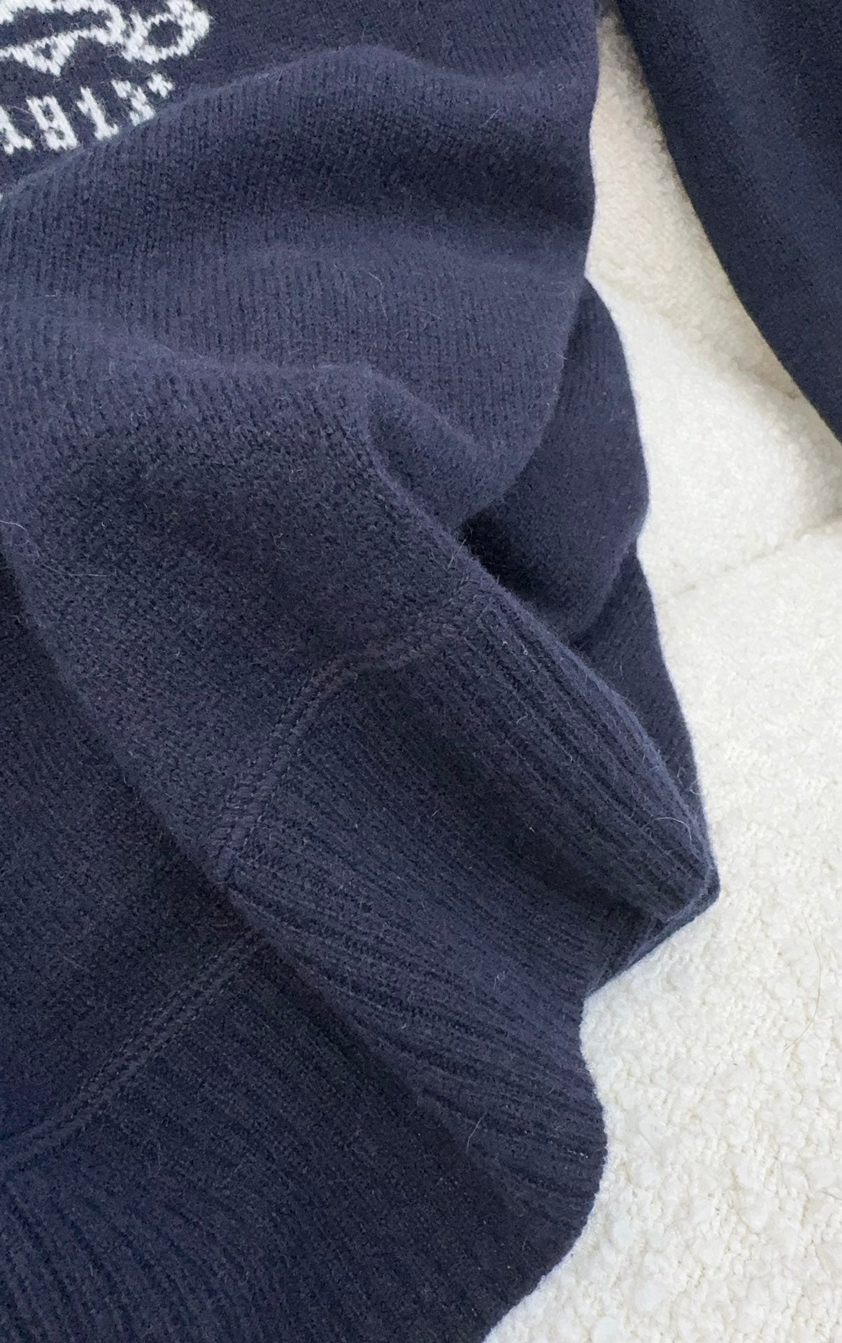 Prada Sweater Navy Blue Wool Cashmere
