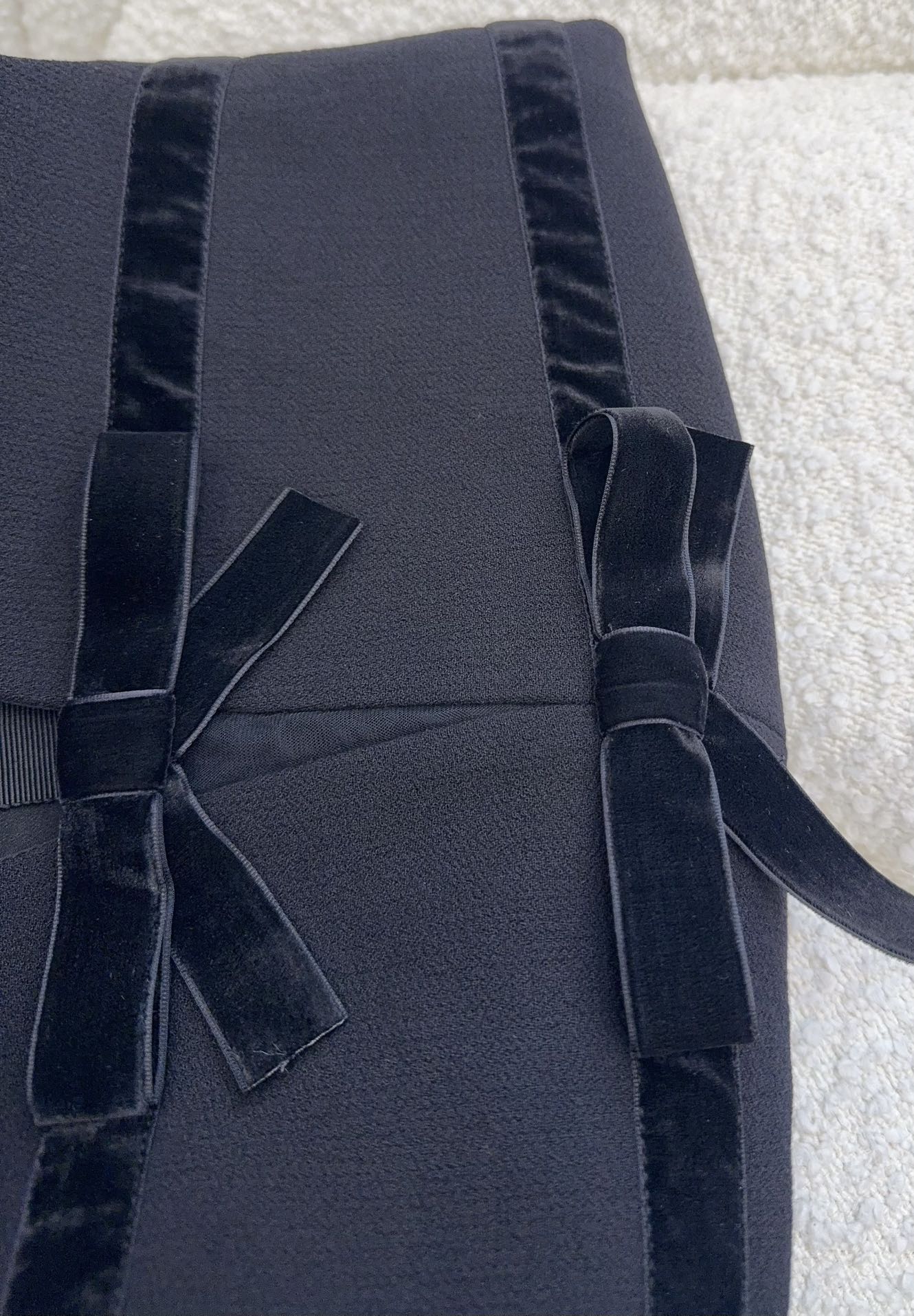 Prada Bow Dress Black Wool