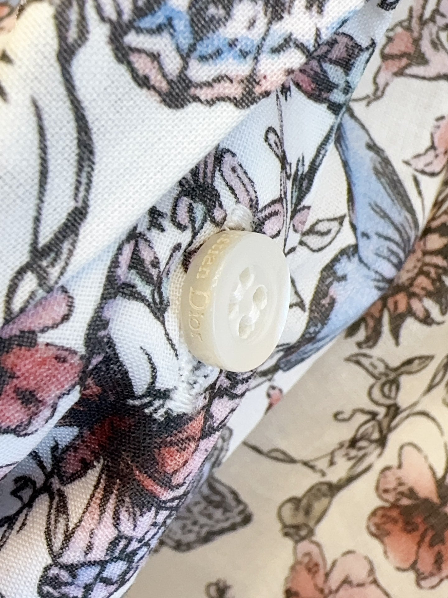 CD 2025 Butterfly Floral Print Dress Multicolor Cotton