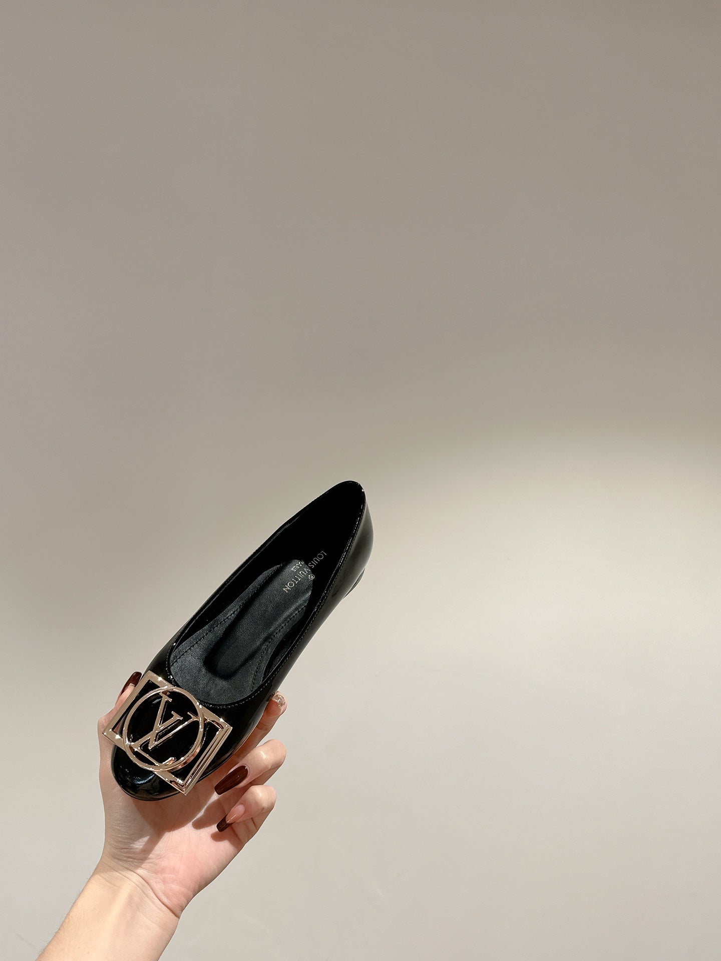 LV Shake Flat Ballerina Black Lambskin
