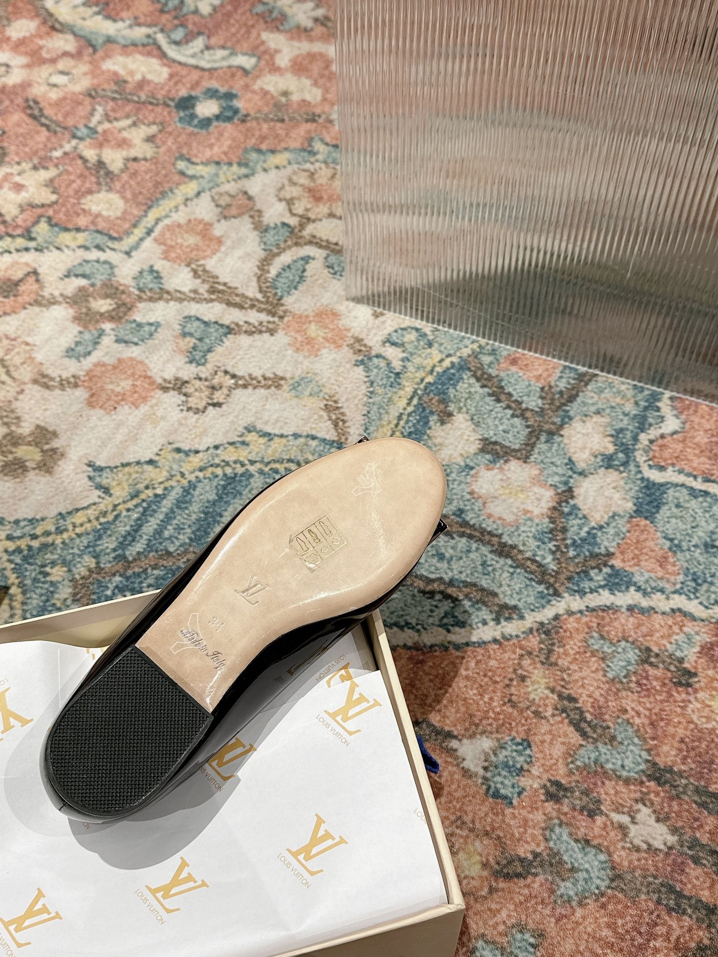 LV Shake Flat Ballerina Black Lambskin