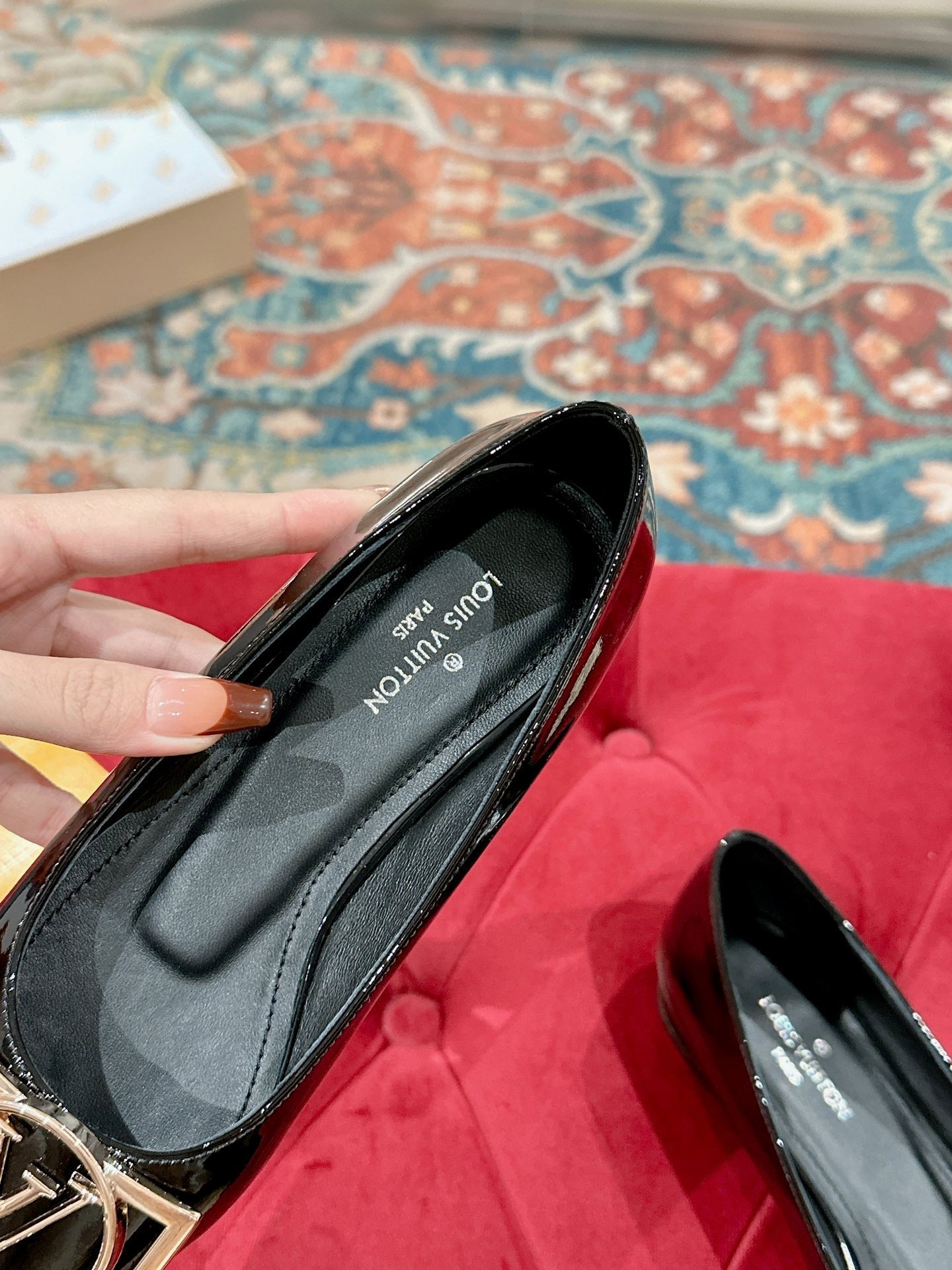 LV Shake Flat Ballerina Black Lambskin