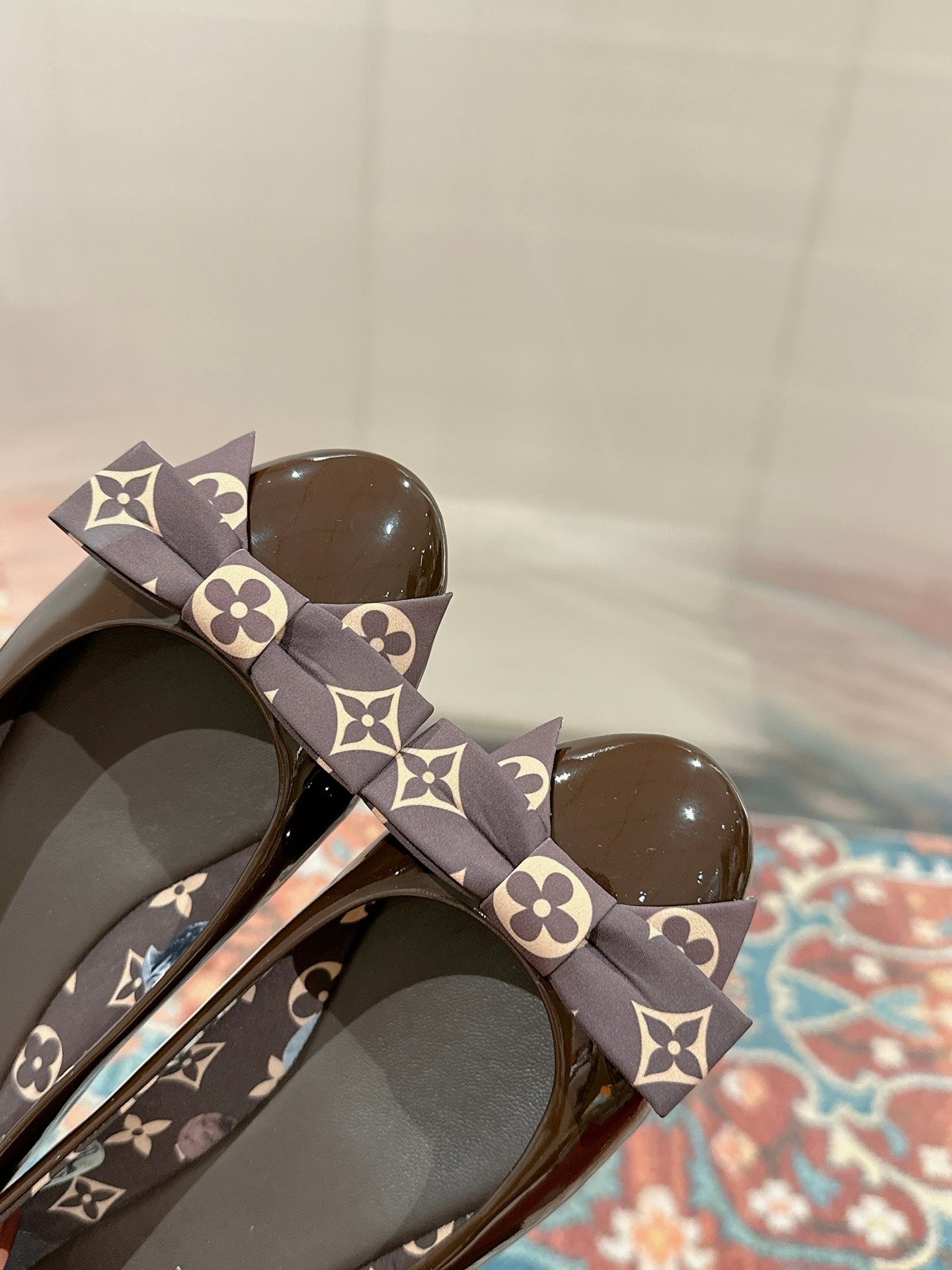 LV Popi Flat Ballerina Brown Cowhide