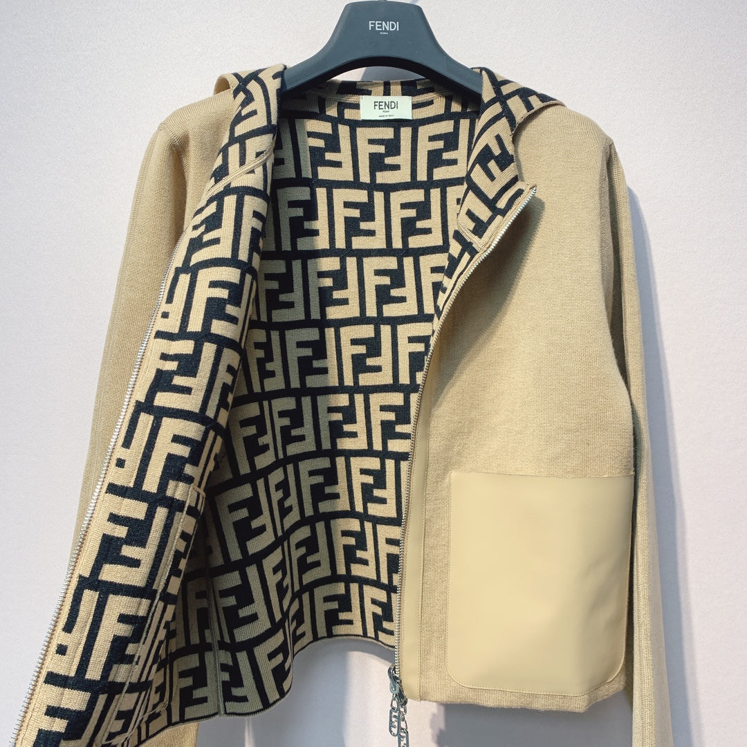 Fendi 25 Jacket Light Beige Wool 0016