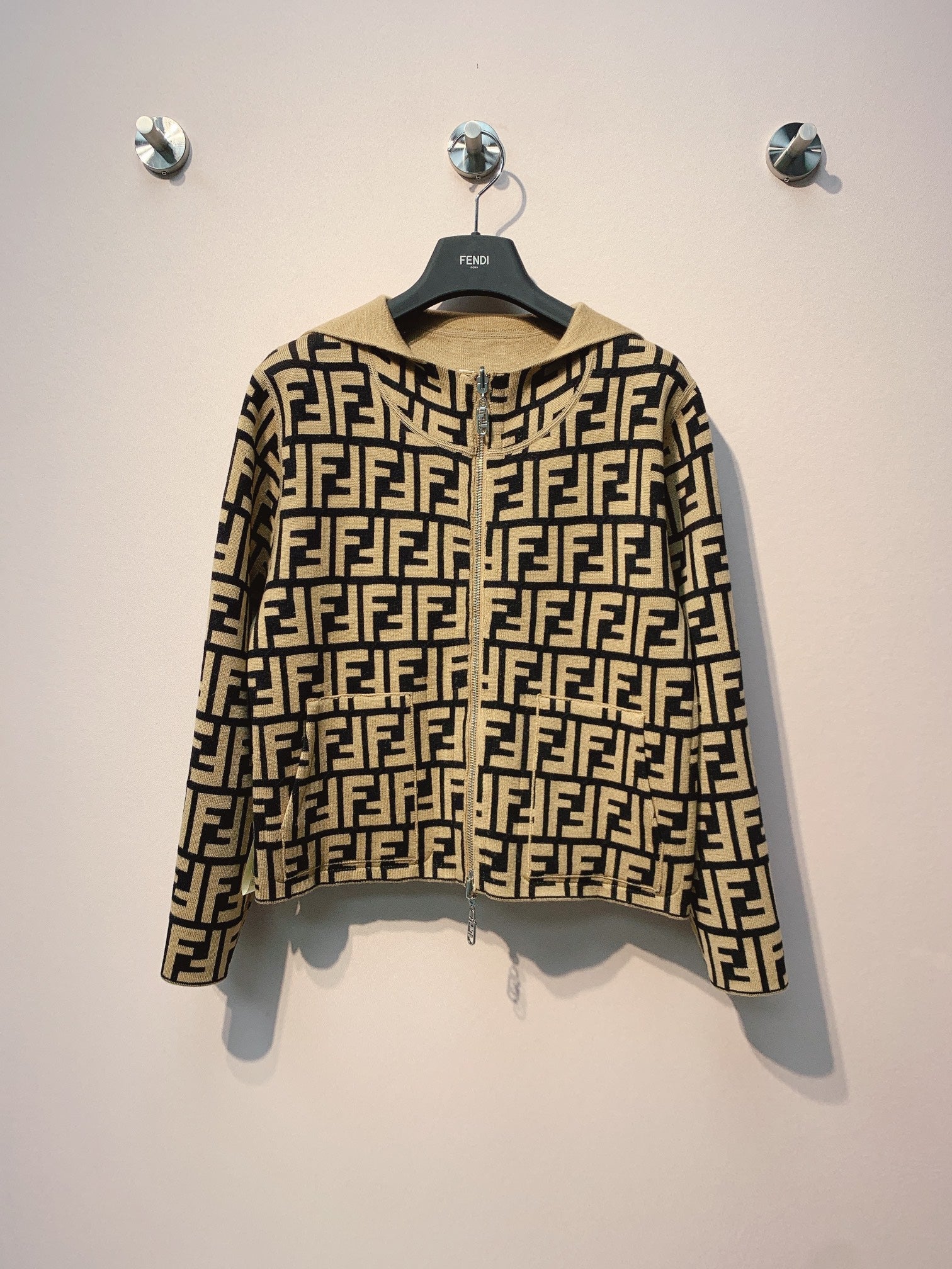 Fendi 25 Jacket Light Beige Wool 0016