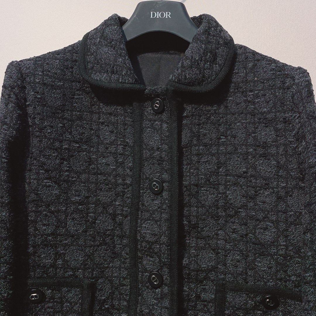 CD 25 Plaid Jacket Black Wool Cashmere 320978